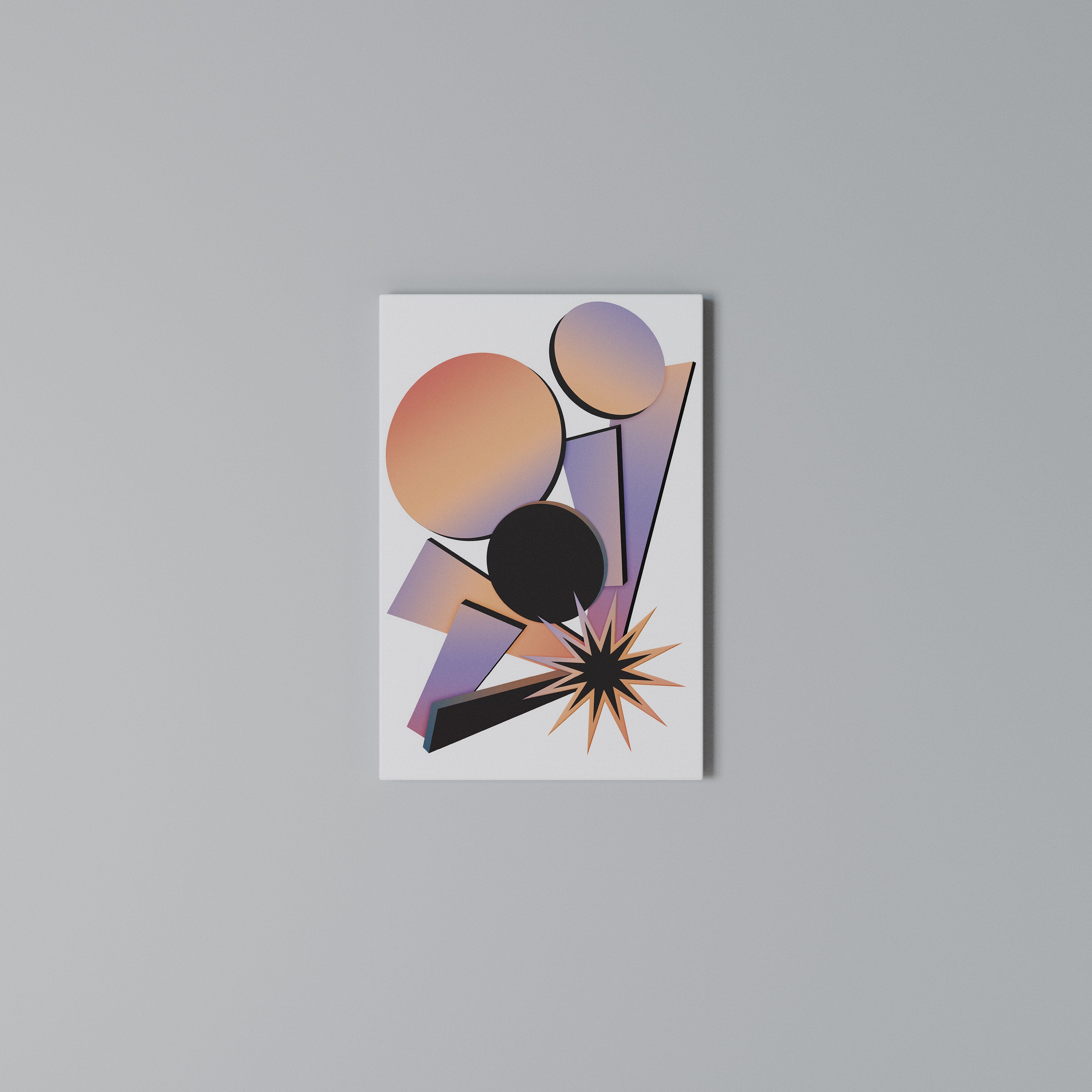 ANGULAR ARTISTRY Vertical Canvas Print