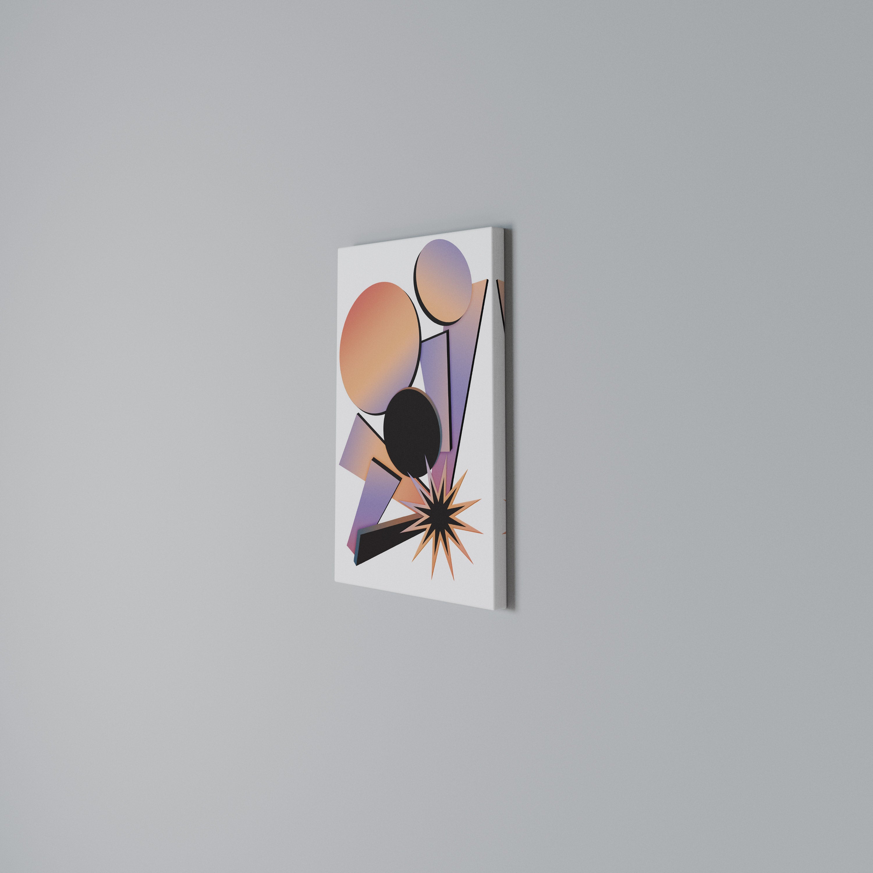 ANGULAR ARTISTRY Vertical Canvas Print