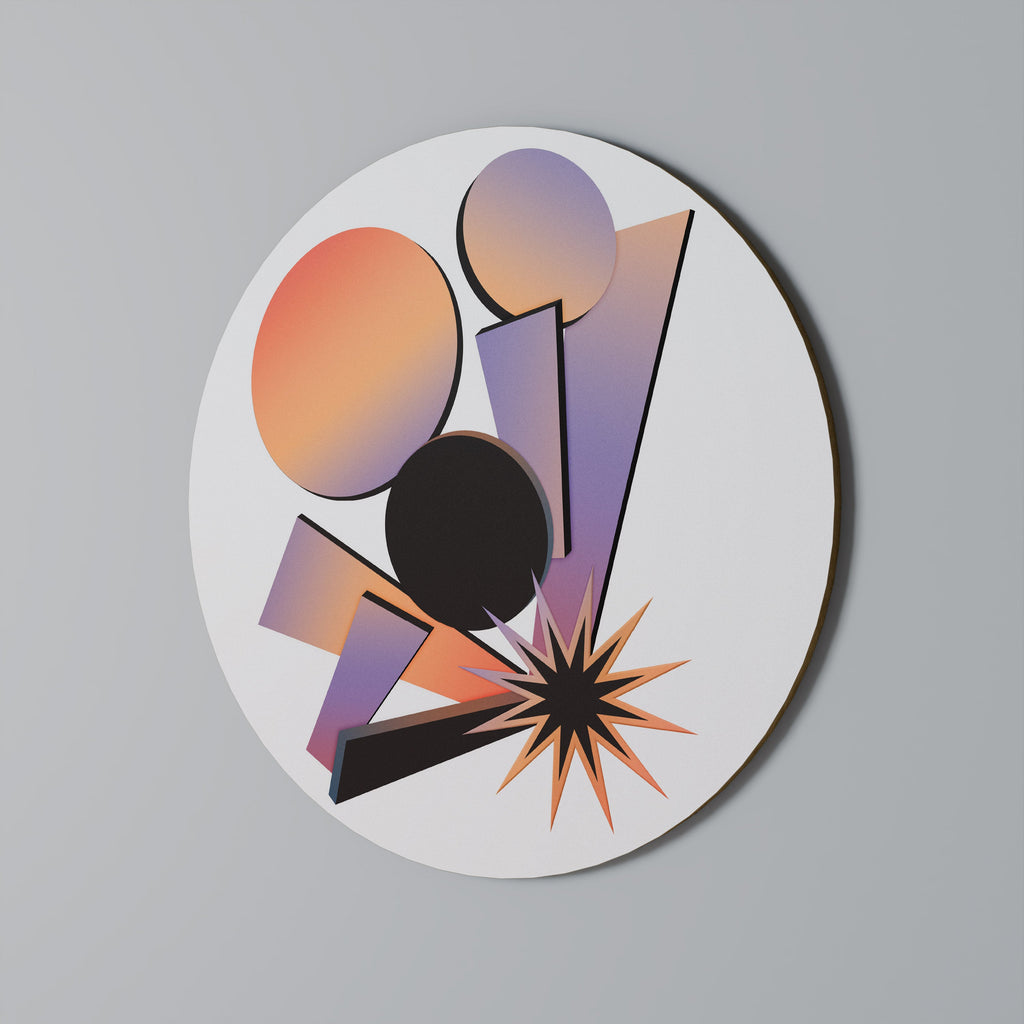 ANGULAR ARTISTRY Art mural rond