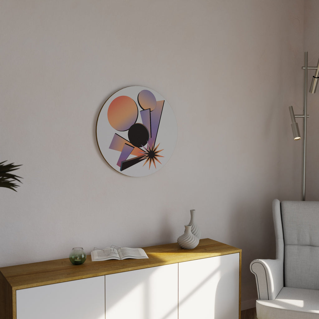 ANGULAR ARTISTRY Art mural rond