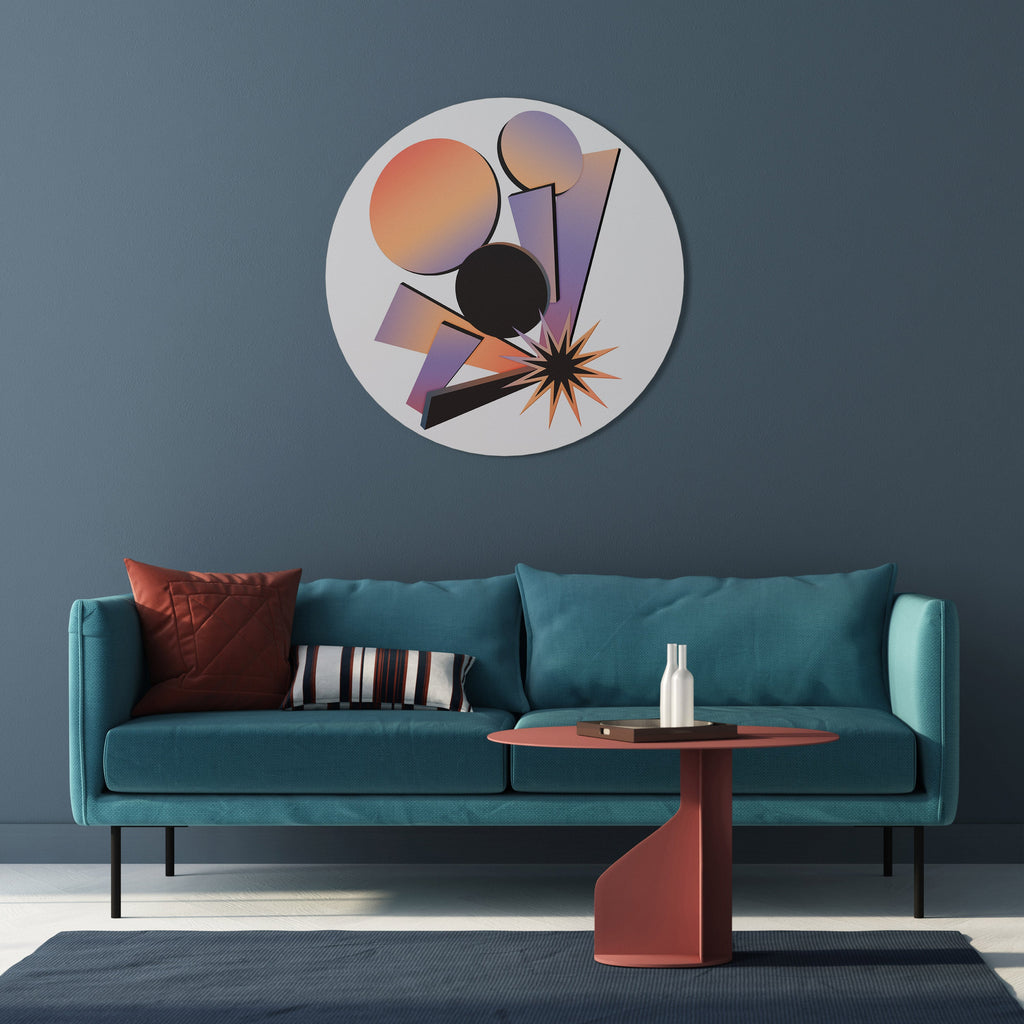 ANGULAR ARTISTRY Art mural rond