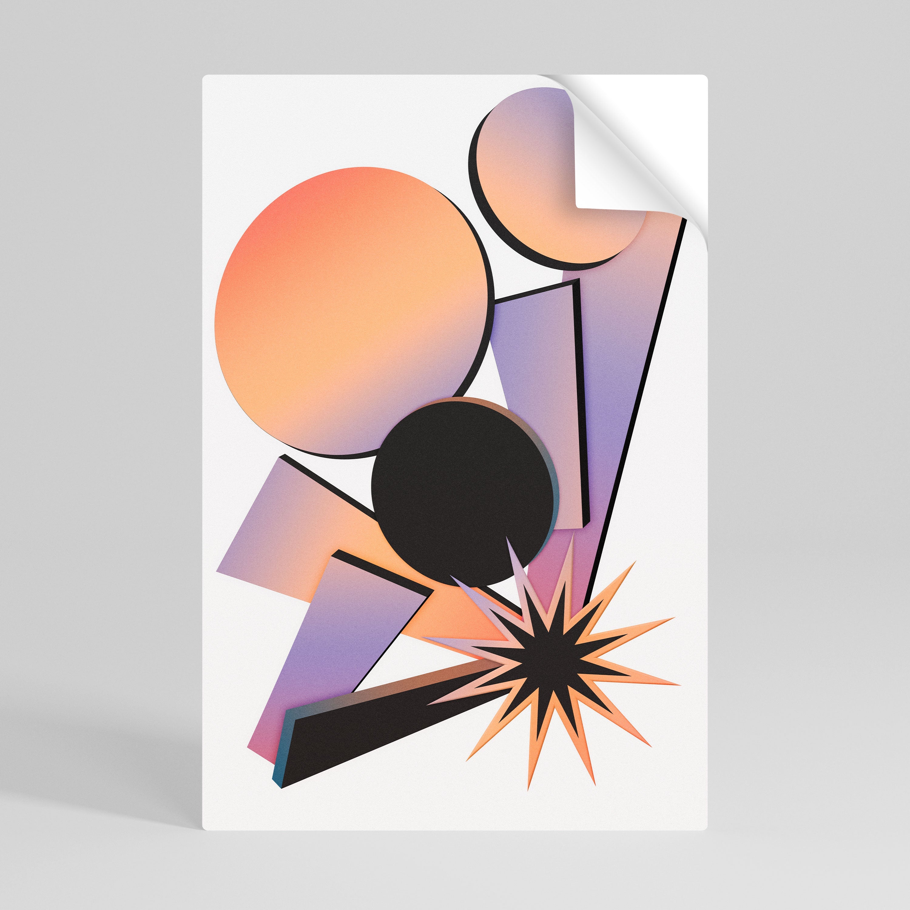 Affiche verticale autocollante ANGULAR ARTISTRY