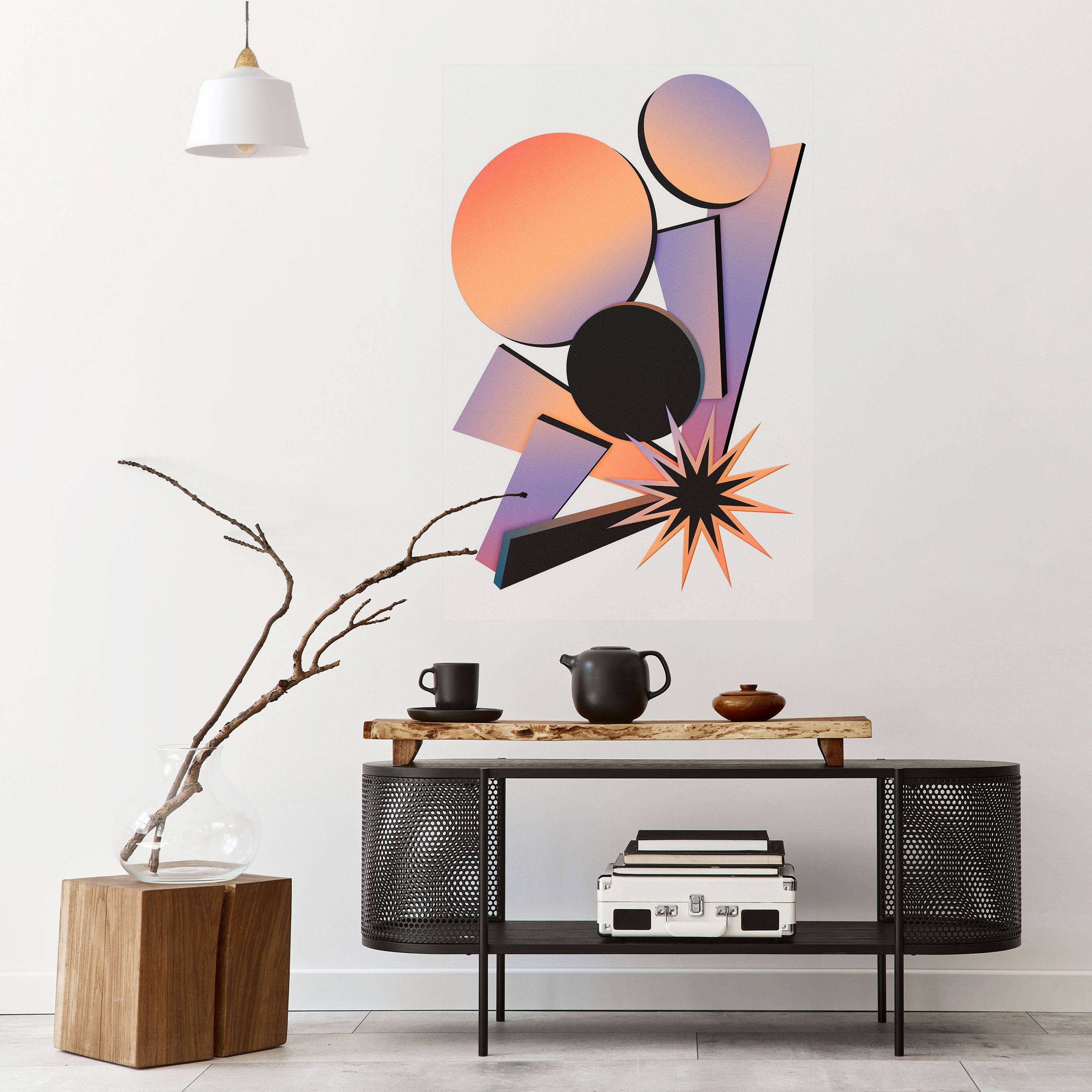 Affiche verticale autocollante ANGULAR ARTISTRY