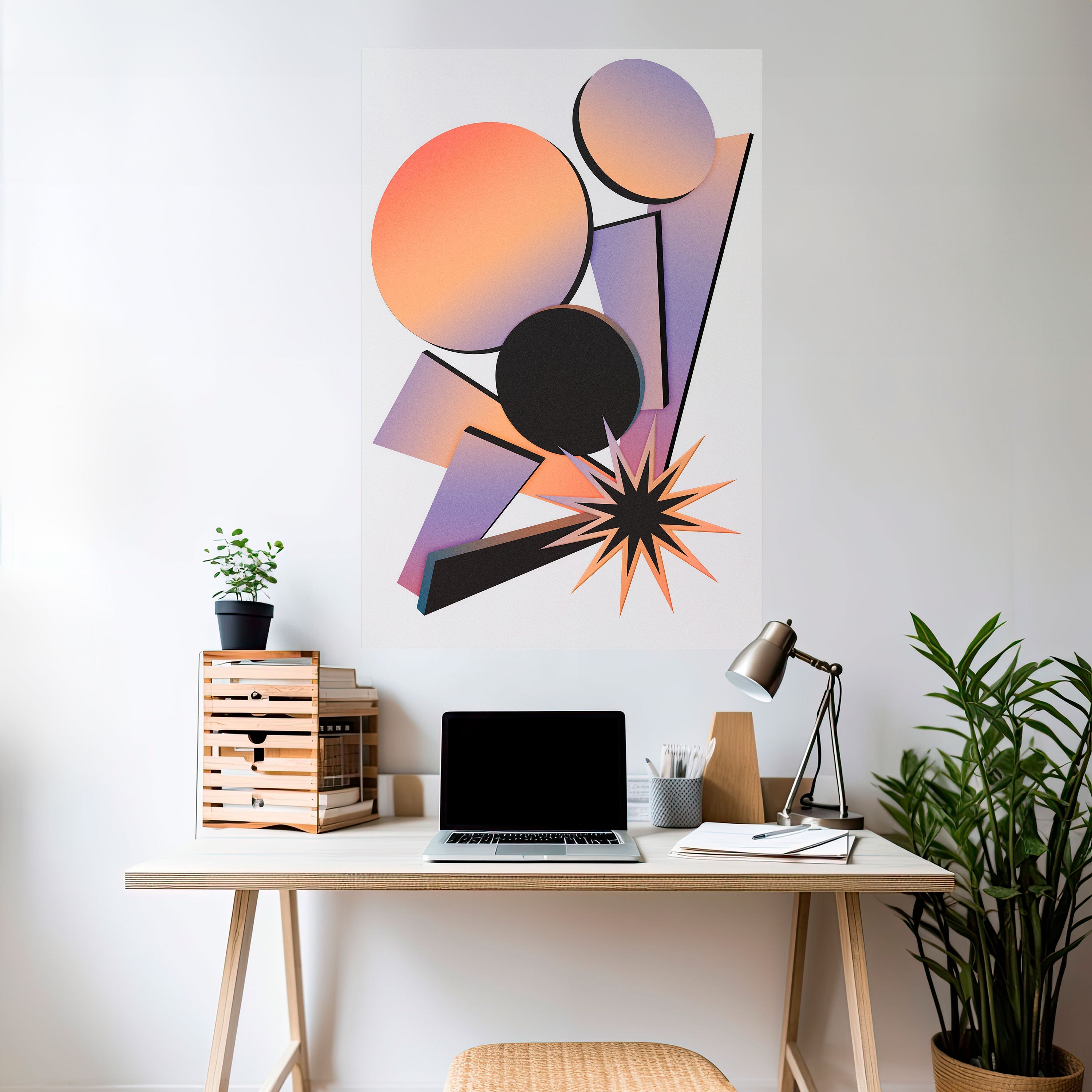 Affiche verticale autocollante ANGULAR ARTISTRY