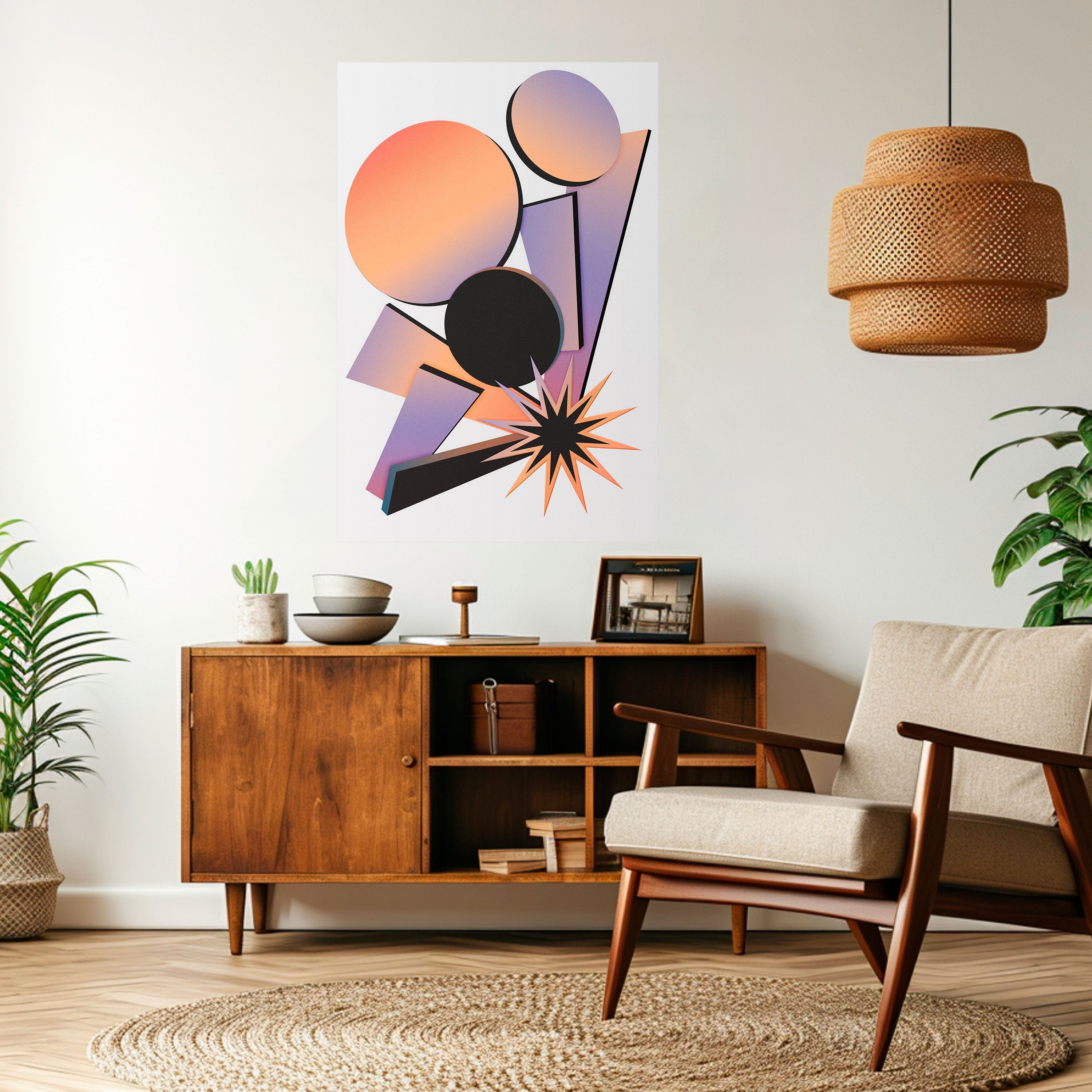 Affiche verticale autocollante ANGULAR ARTISTRY