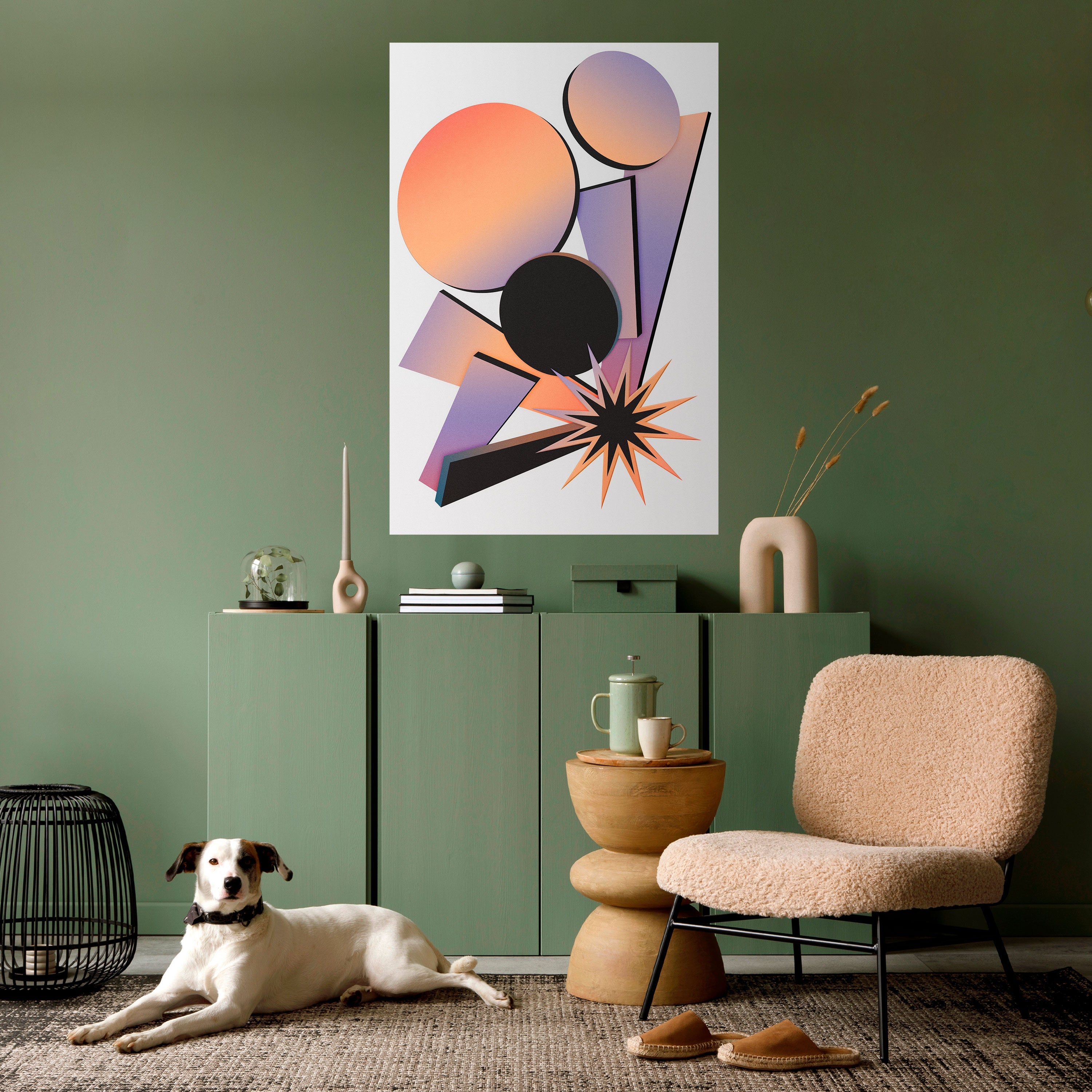 Affiche verticale autocollante ANGULAR ARTISTRY