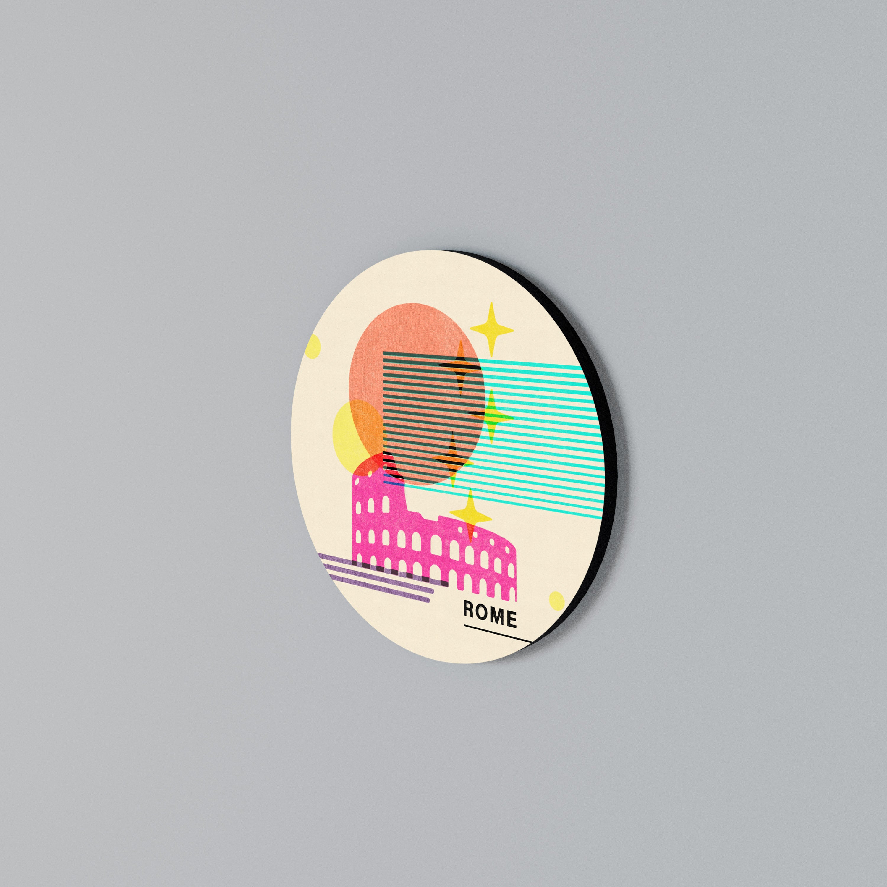 ROMAN SPARKLE Round Wall Art