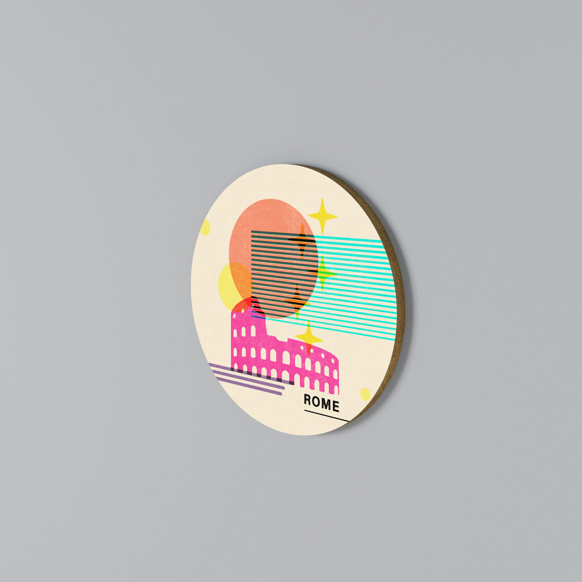 ROMAN SPARKLE Round Wall Art