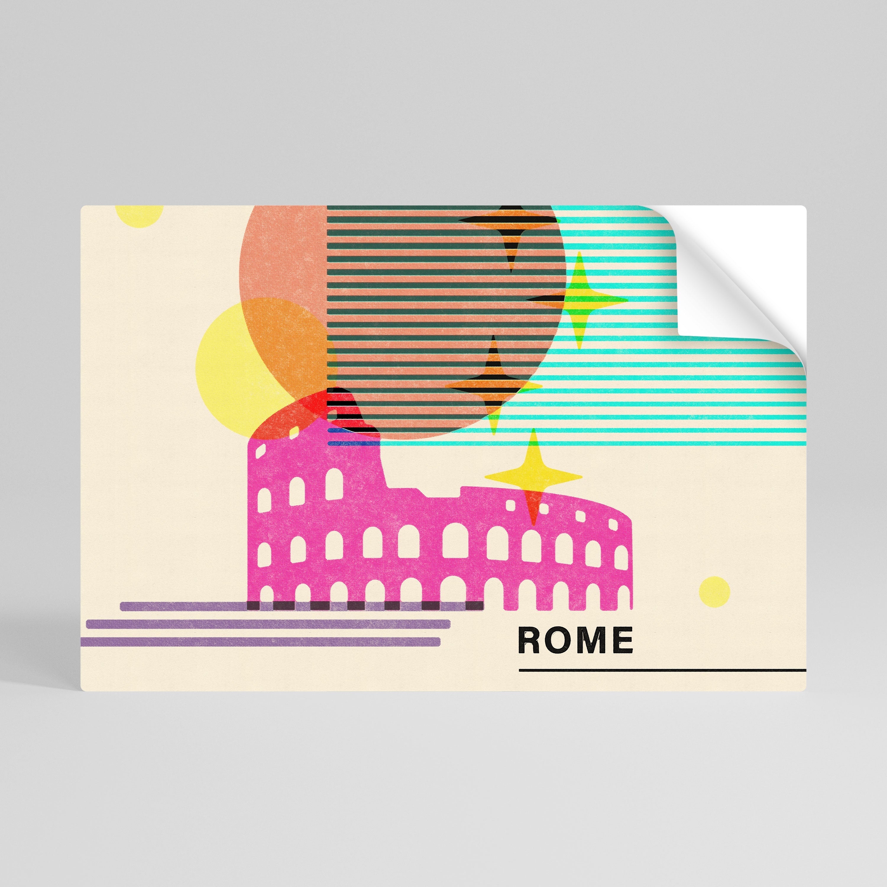 Affiche horizontale autocollante ROMAN SPARKLE