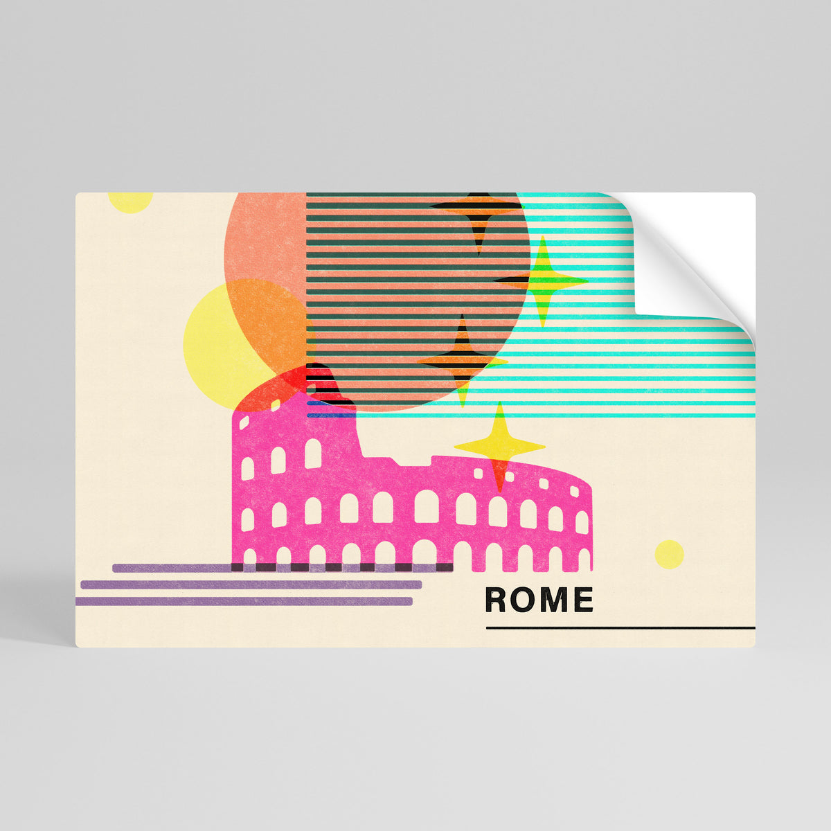 ROMAN SPARKLE Peel and Stick Horizontal Poster