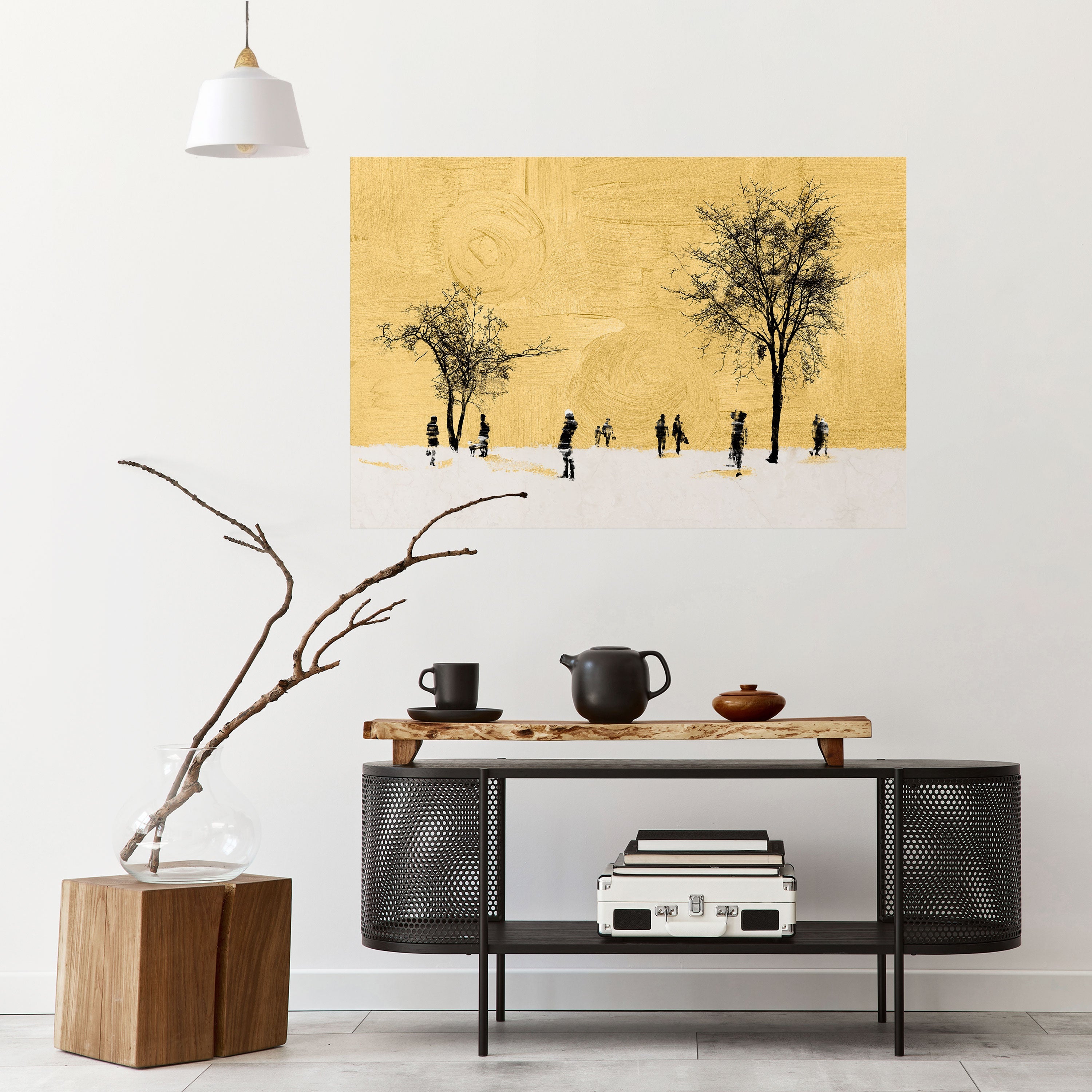 Affiche horizontale autocollante « EFFACÉE DANS LE TEMPS »