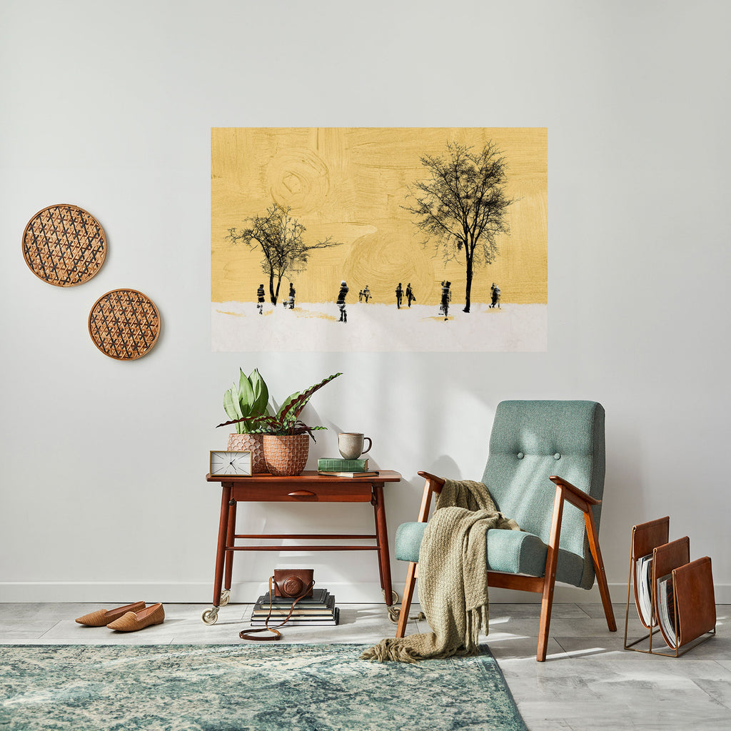 Affiche horizontale autocollante « EFFACÉE DANS LE TEMPS »