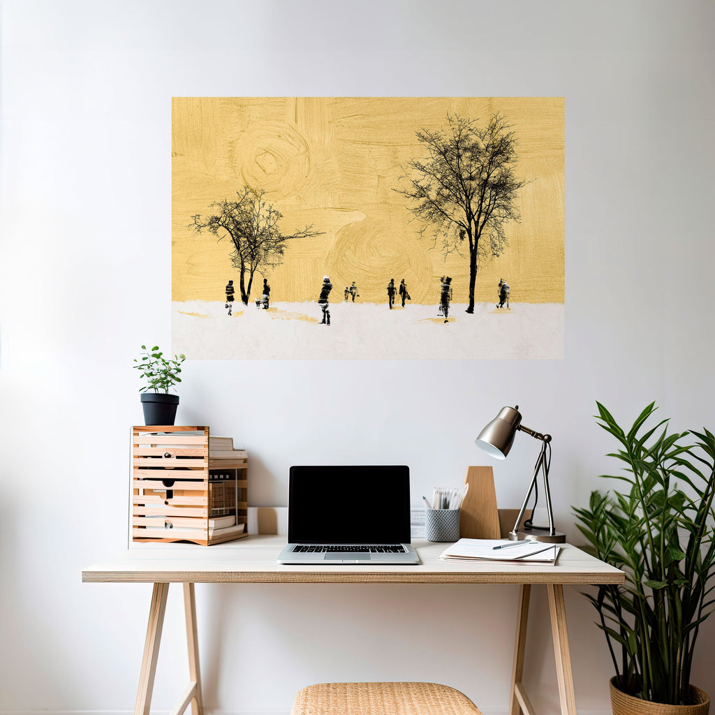 Affiche horizontale autocollante « EFFACÉE DANS LE TEMPS »