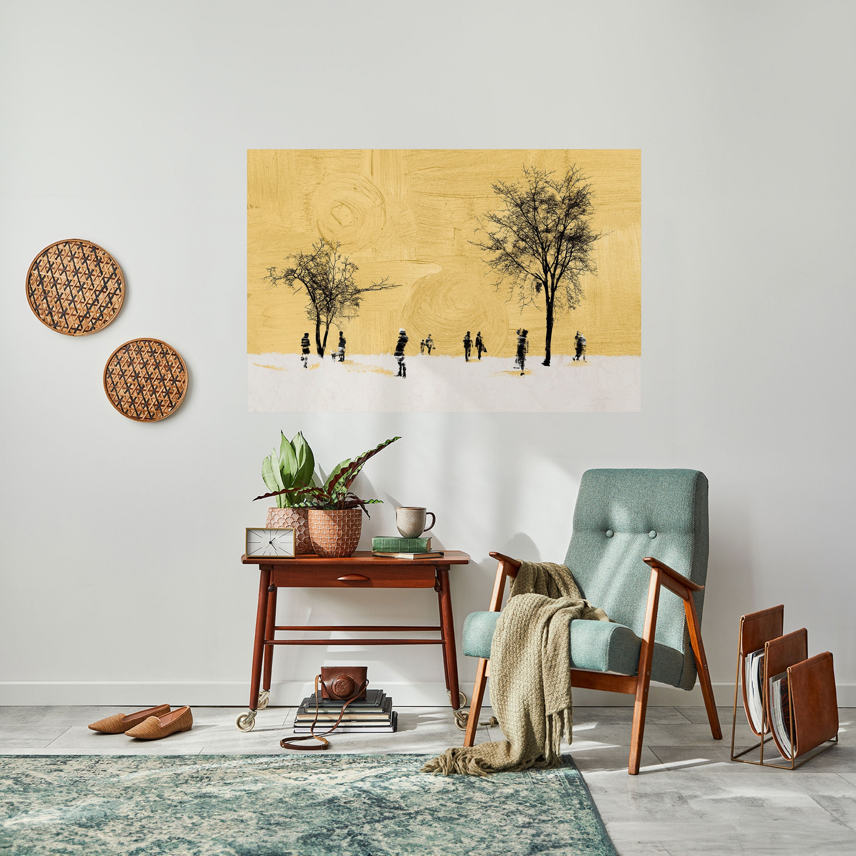 Affiche horizontale autocollante « EFFACÉE DANS LE TEMPS »