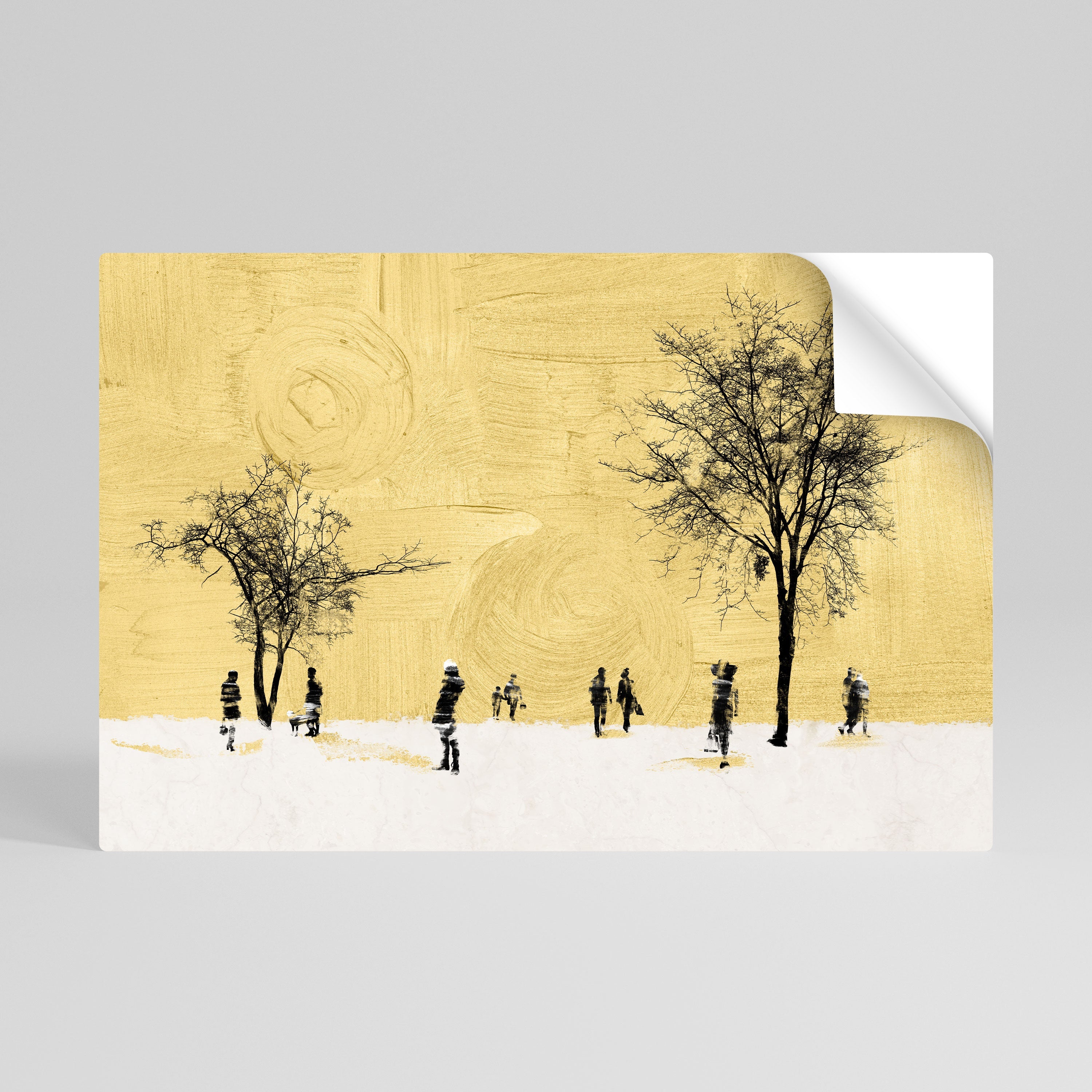 Affiche horizontale autocollante « EFFACÉE DANS LE TEMPS »