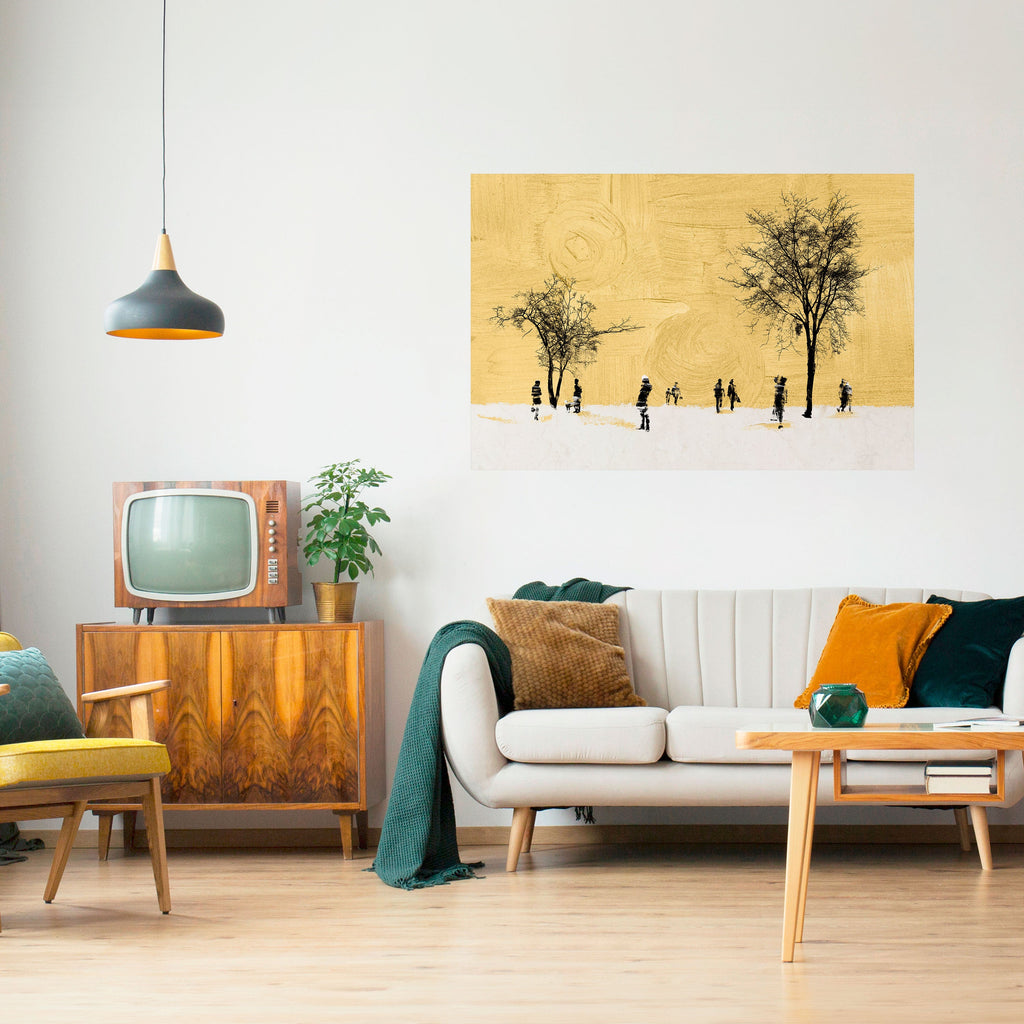 Affiche horizontale autocollante « EFFACÉE DANS LE TEMPS »