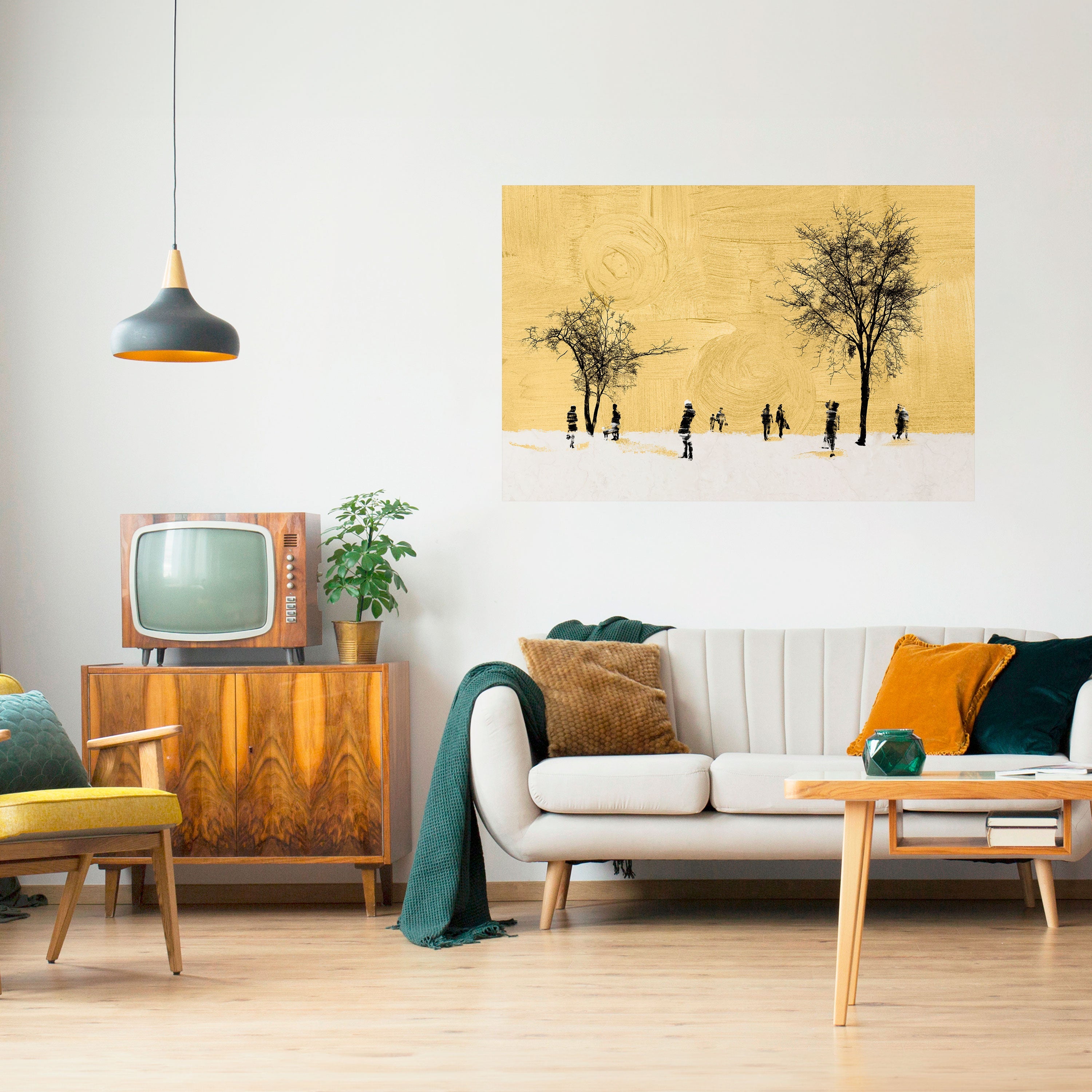 Affiche horizontale autocollante « EFFACÉE DANS LE TEMPS »