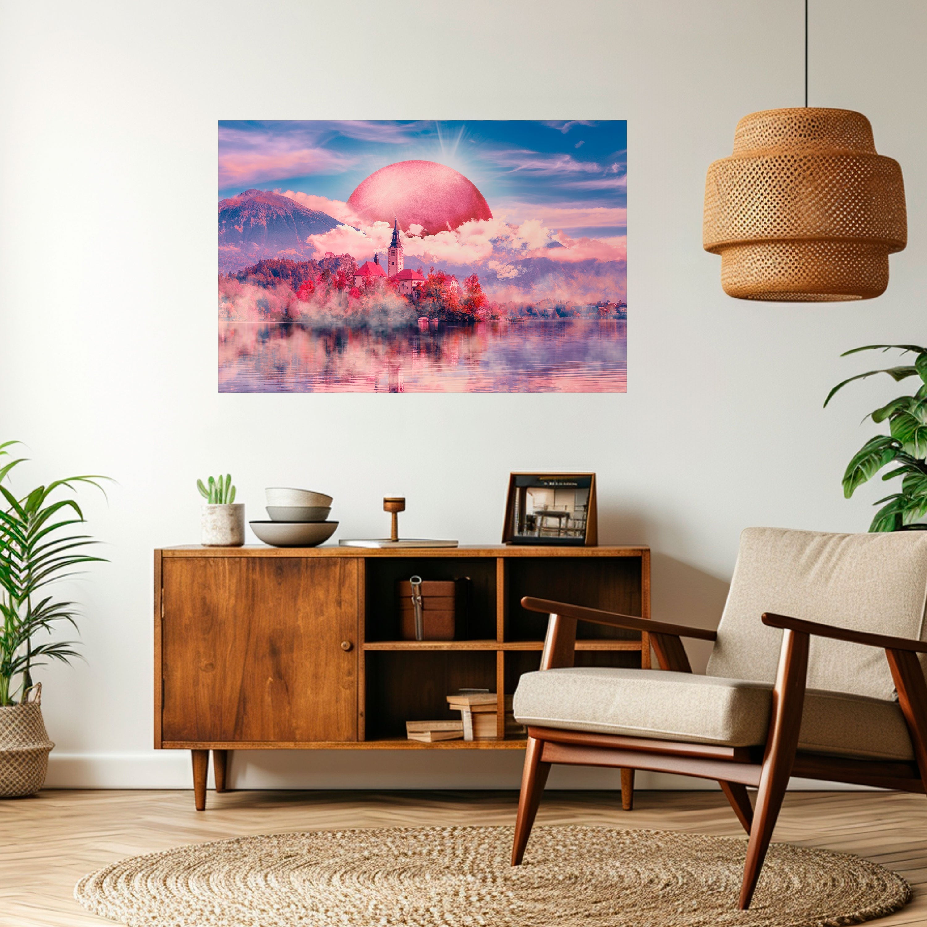 Affiche horizontale autocollante « MARS SUR LE LAC DE BLED »