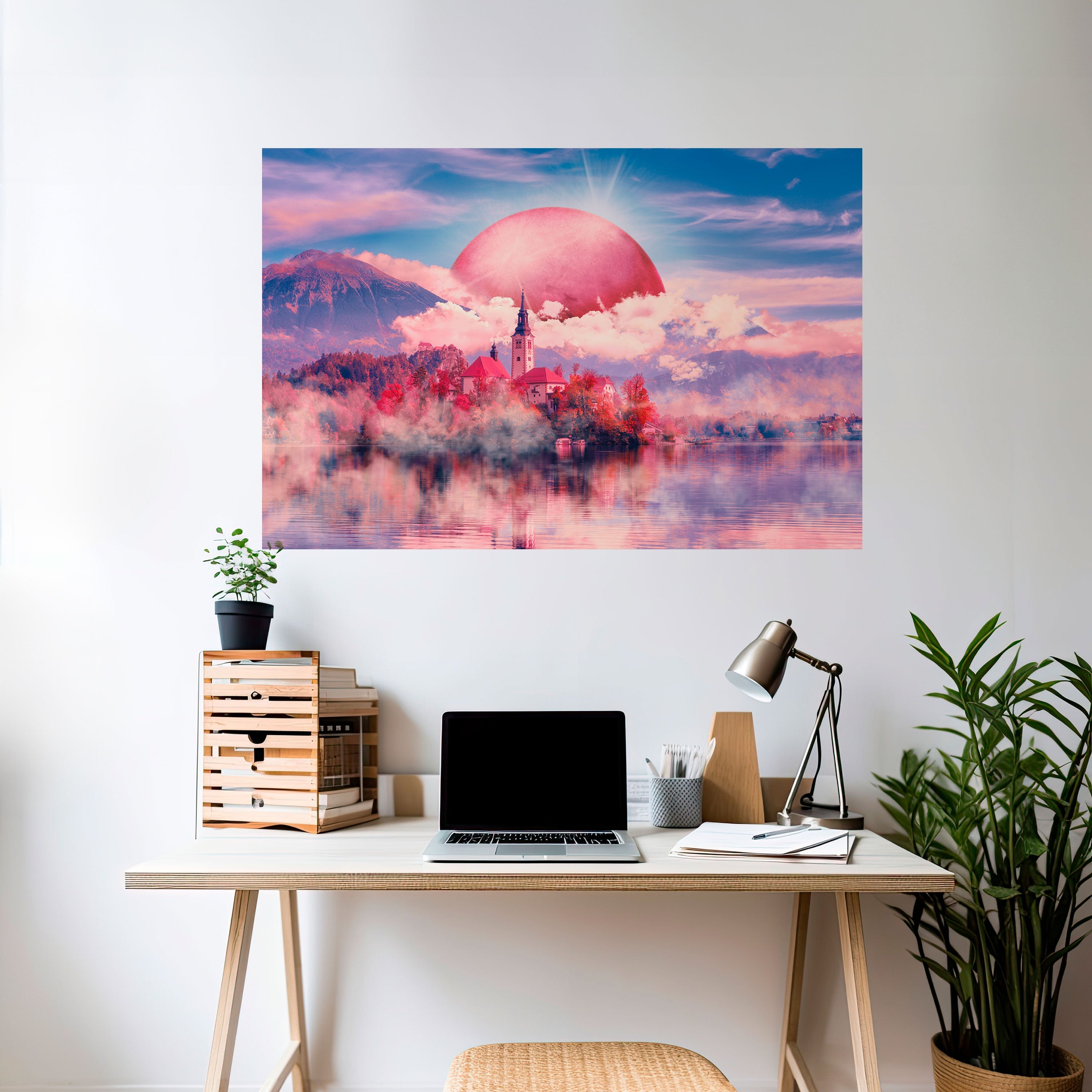 Affiche horizontale autocollante « MARS SUR LE LAC DE BLED »