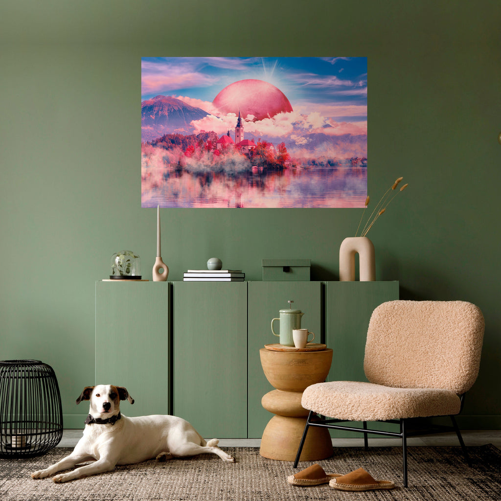 Affiche horizontale autocollante « MARS SUR LE LAC DE BLED »