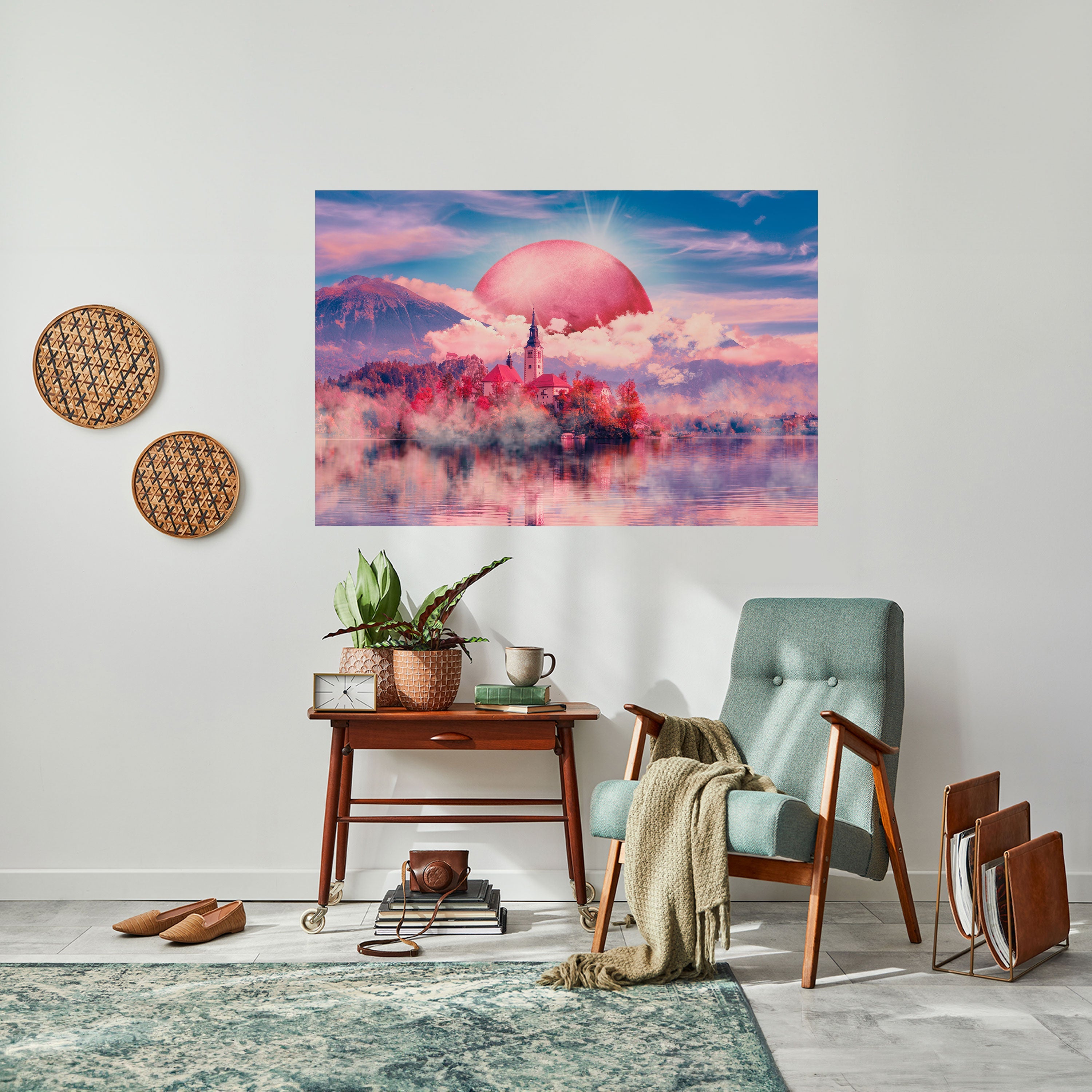 Affiche horizontale autocollante « MARS SUR LE LAC DE BLED »