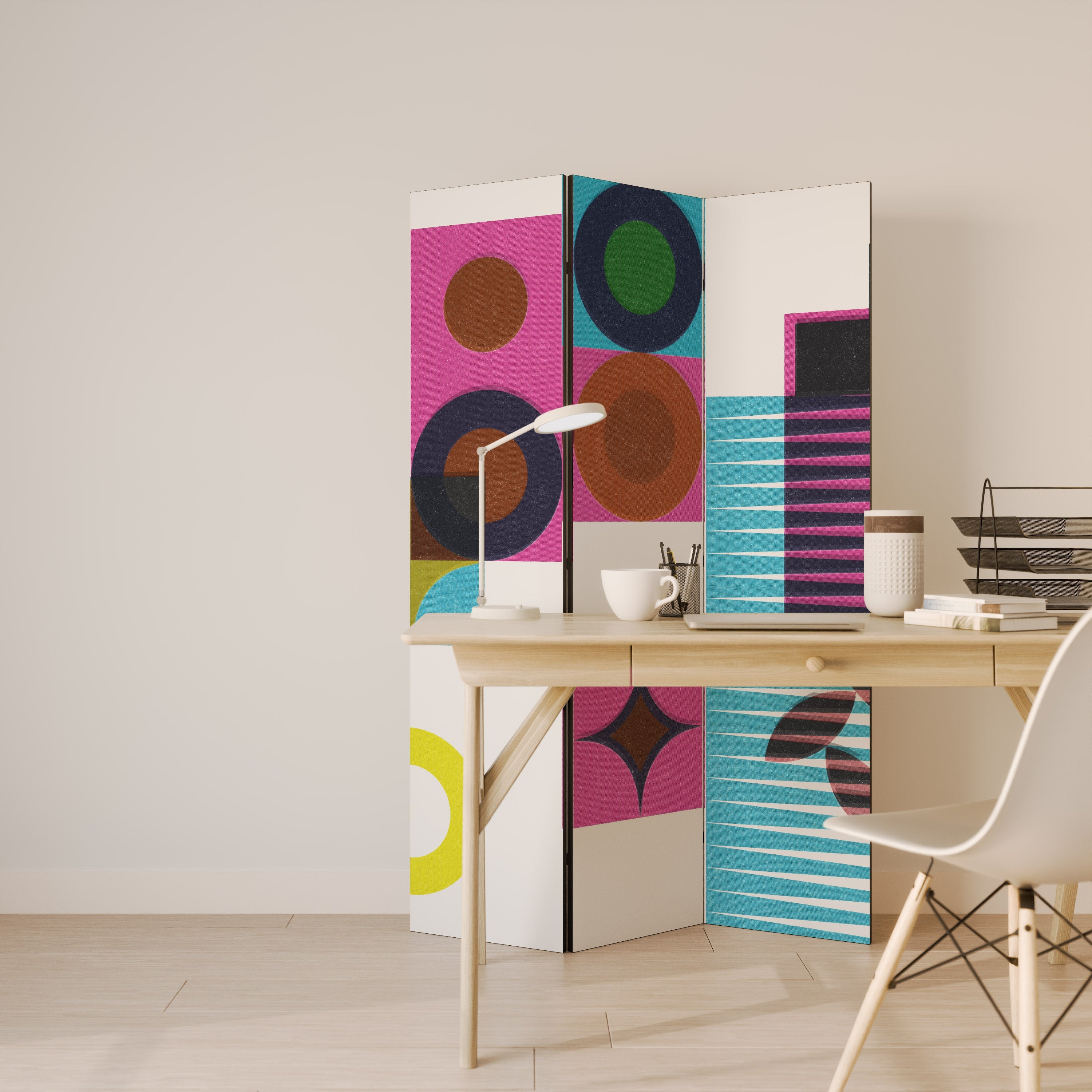 FORM VARIETY Decorative 3-Panel Room Divider