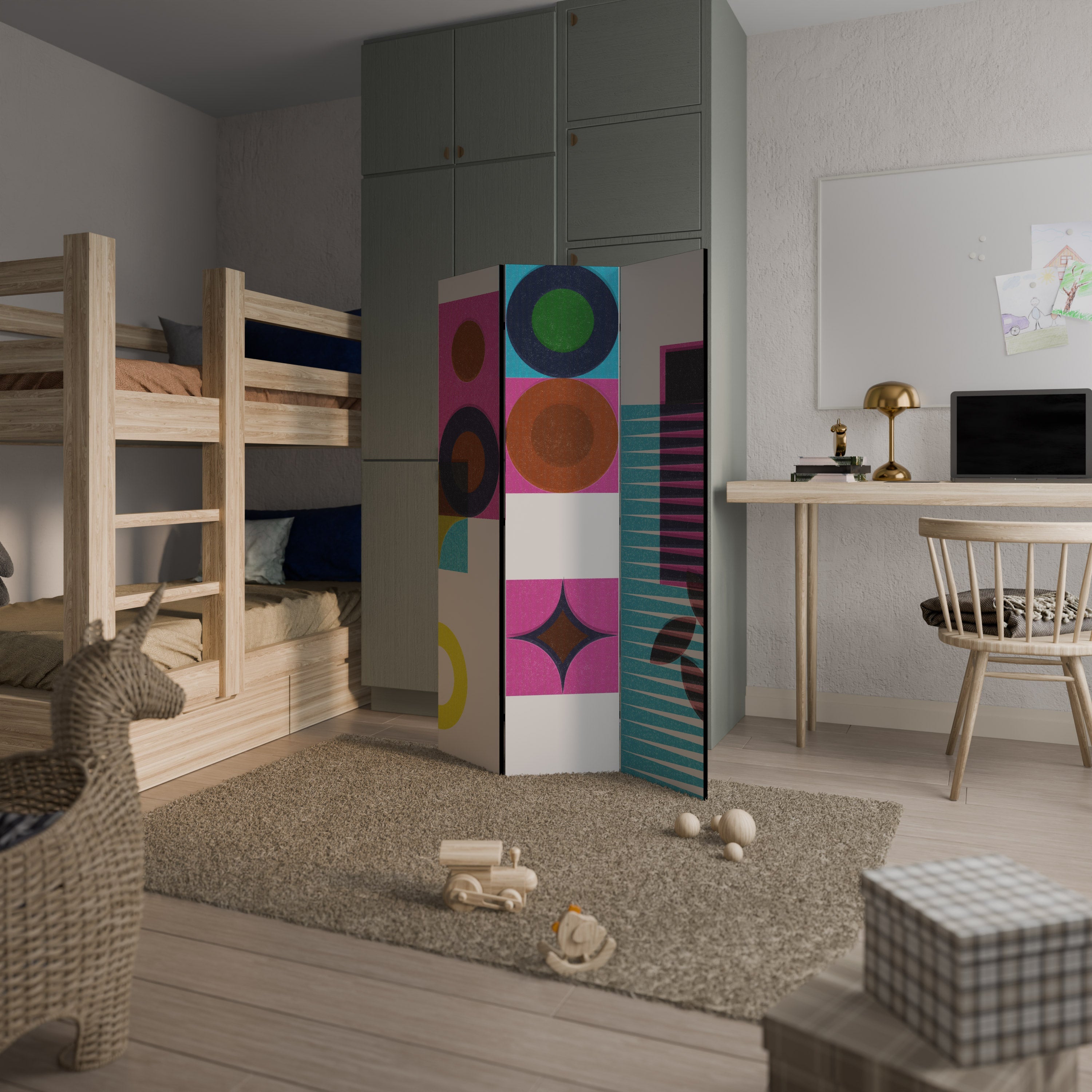 FORM VARIETY Decorative 3-Panel Room Divider