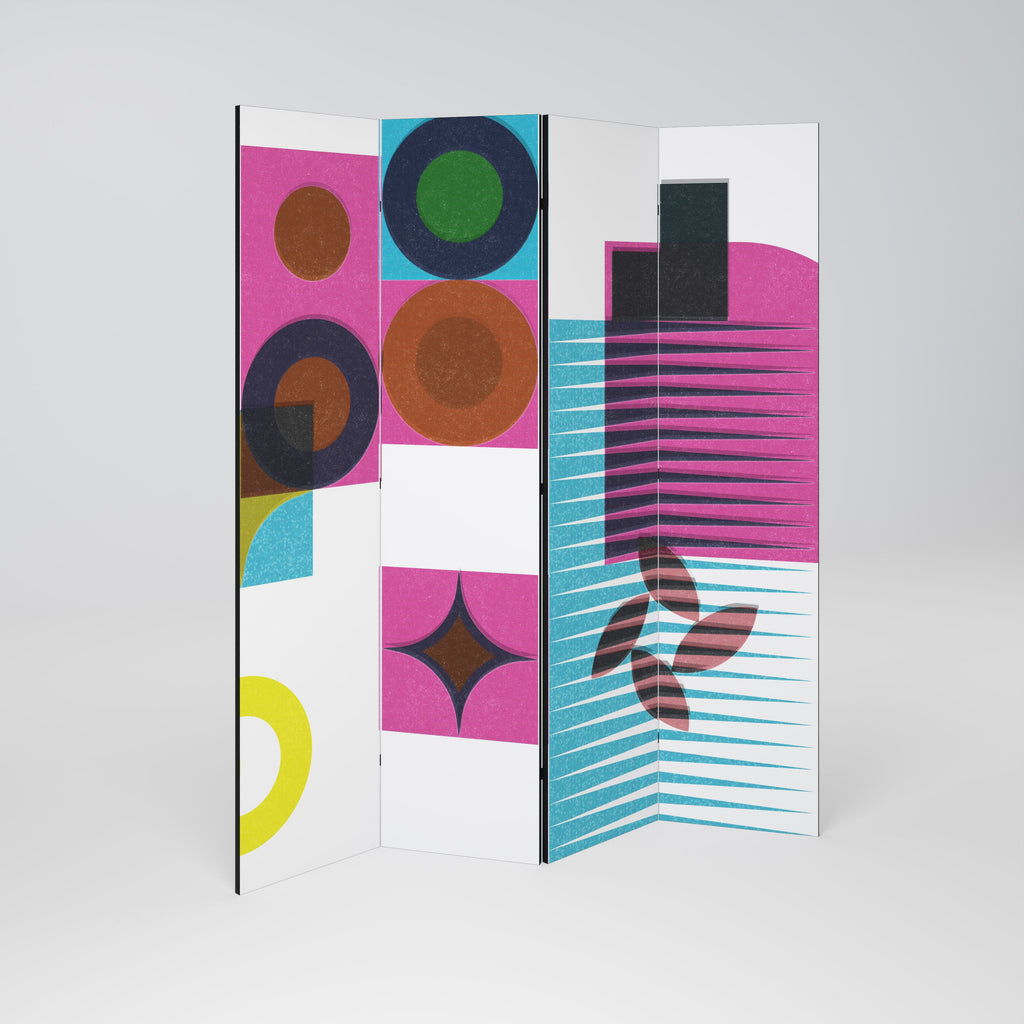FORM VARIETY Decorative 4-Panel Room Divider