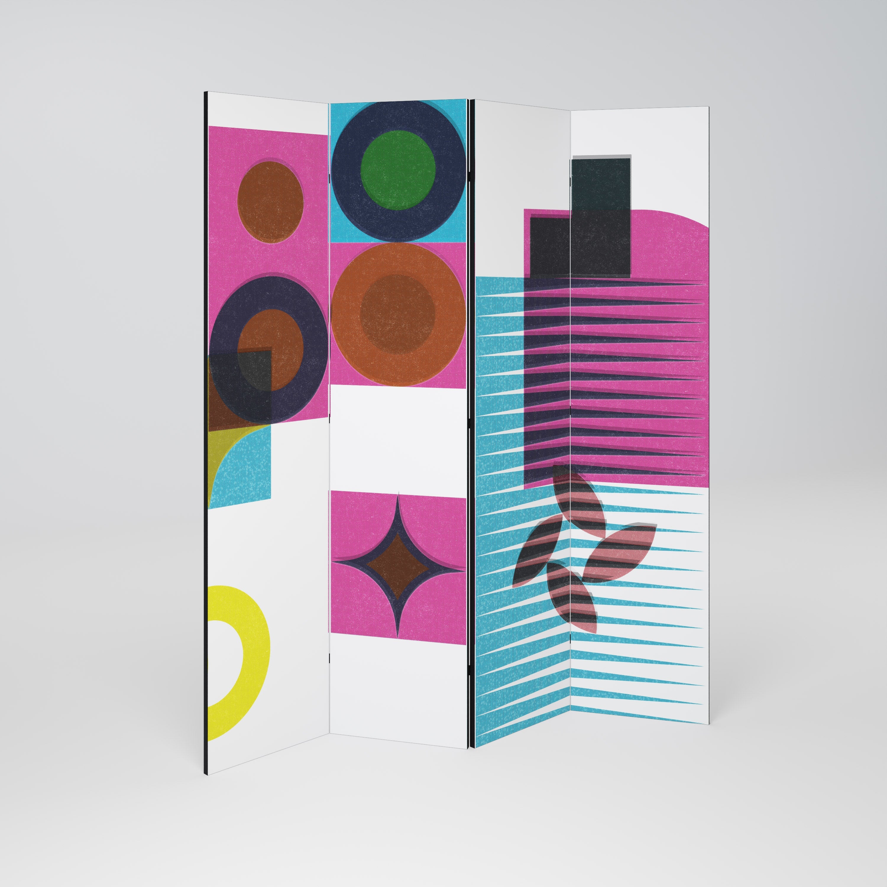 FORM VARIETY Decorative 4-Panel Room Divider