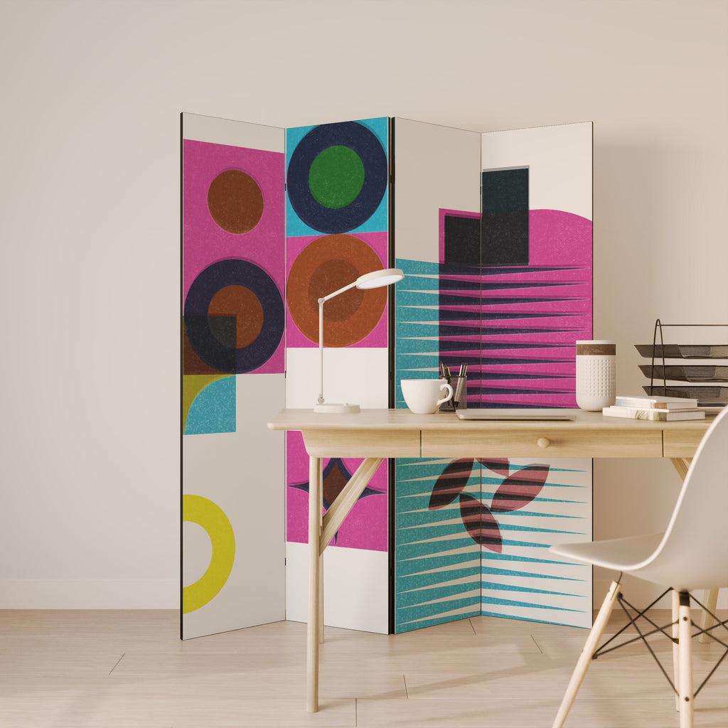 FORM VARIETY Decorative 4-Panel Room Divider