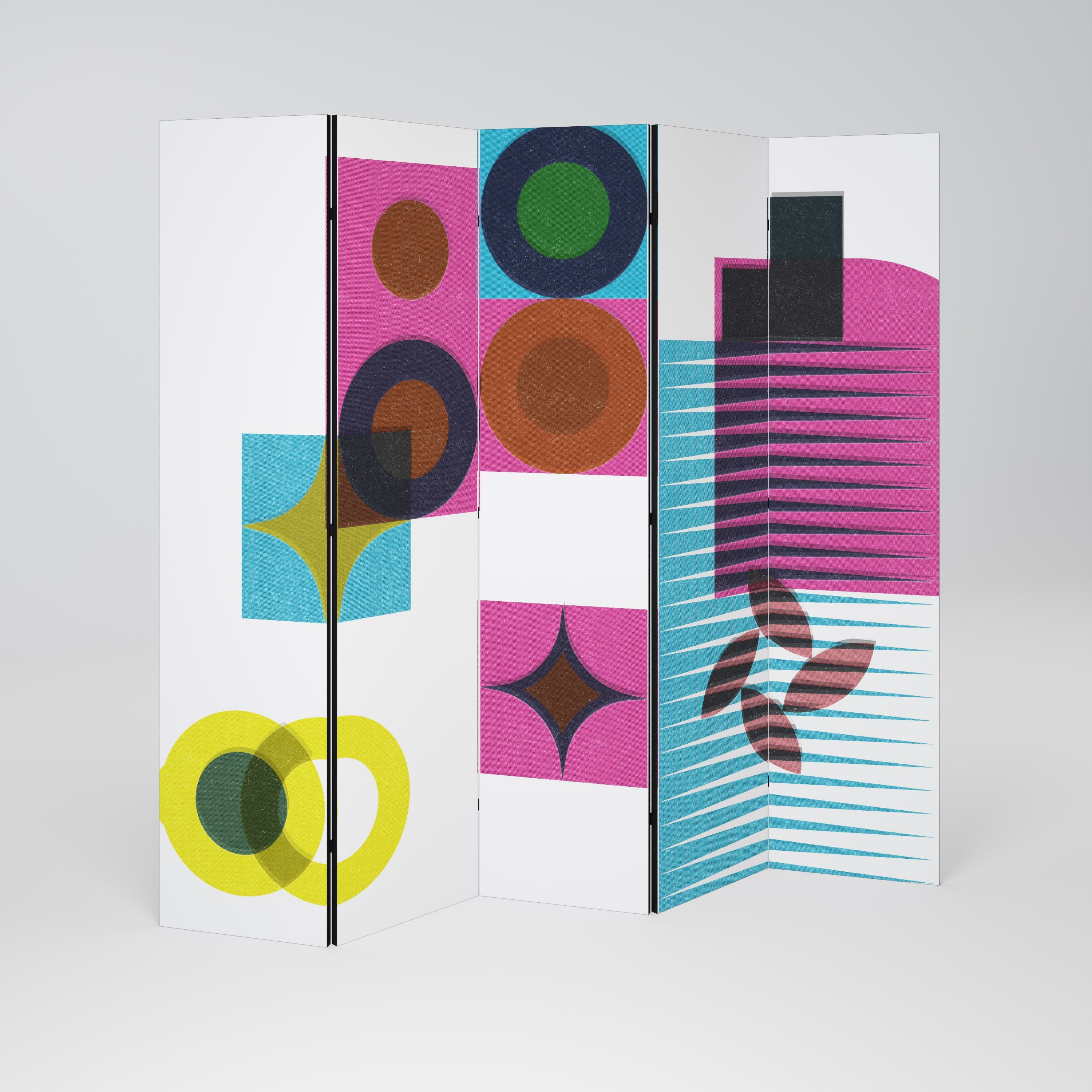 FORM VARIETY Decorative 5-Panel Room Divider