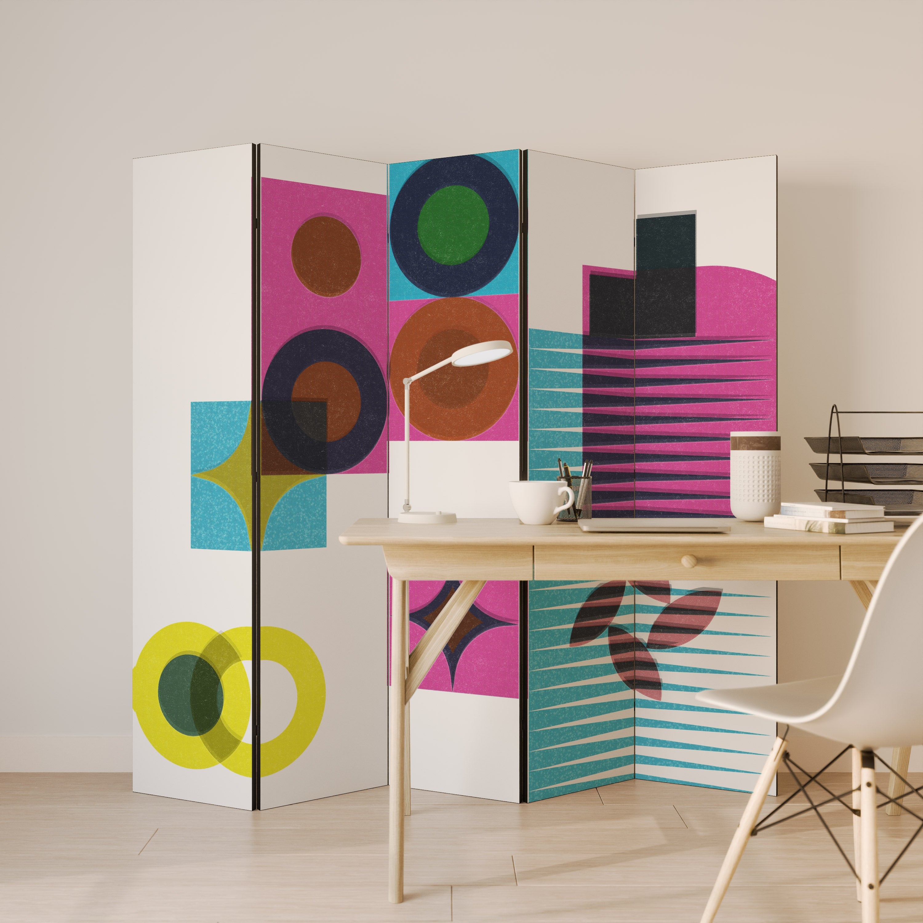 FORM VARIETY Decorative 5-Panel Room Divider