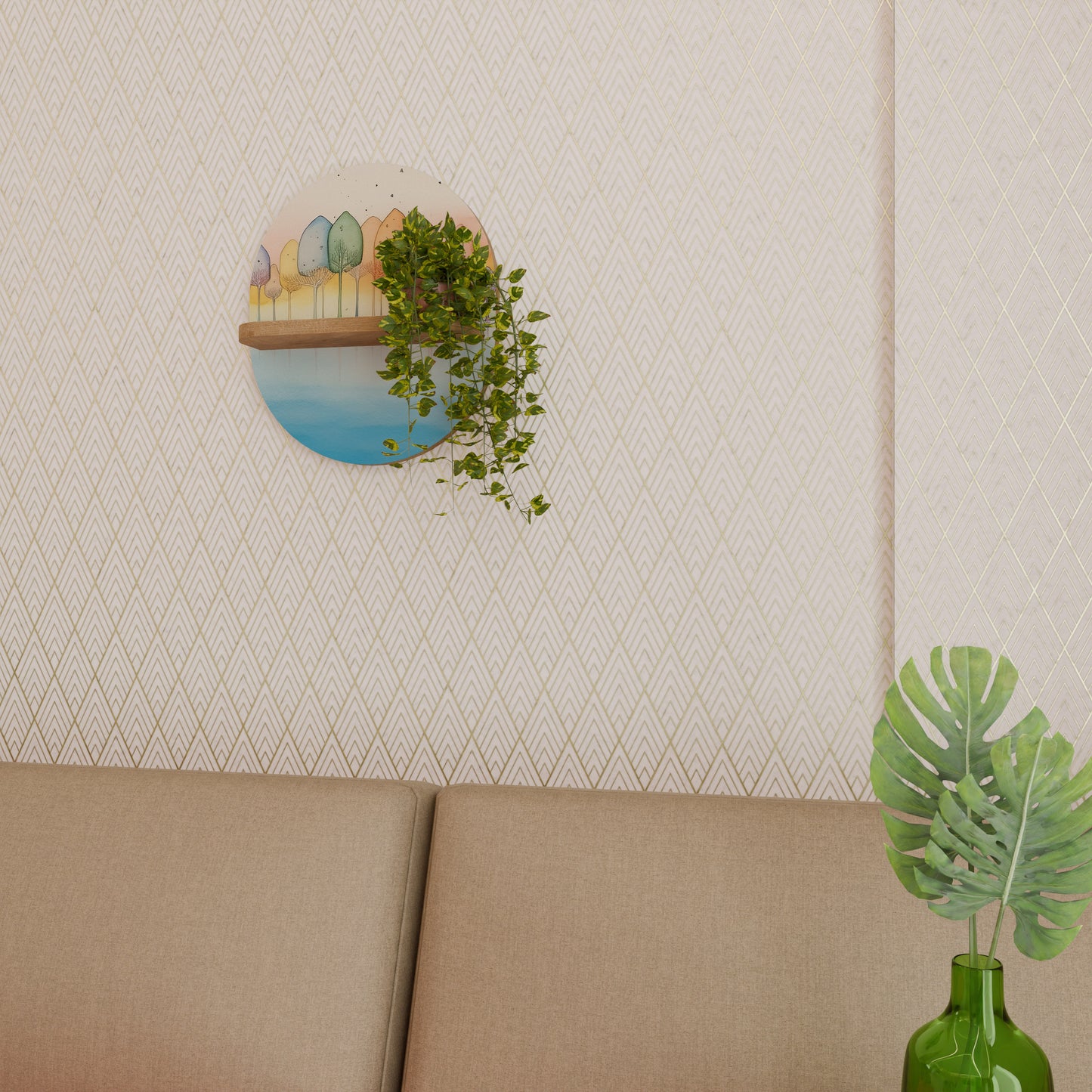 COLORFUL OASIS Art Shelf