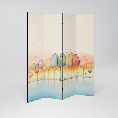 COLORFUL OASIS 4-Panel Room Divider