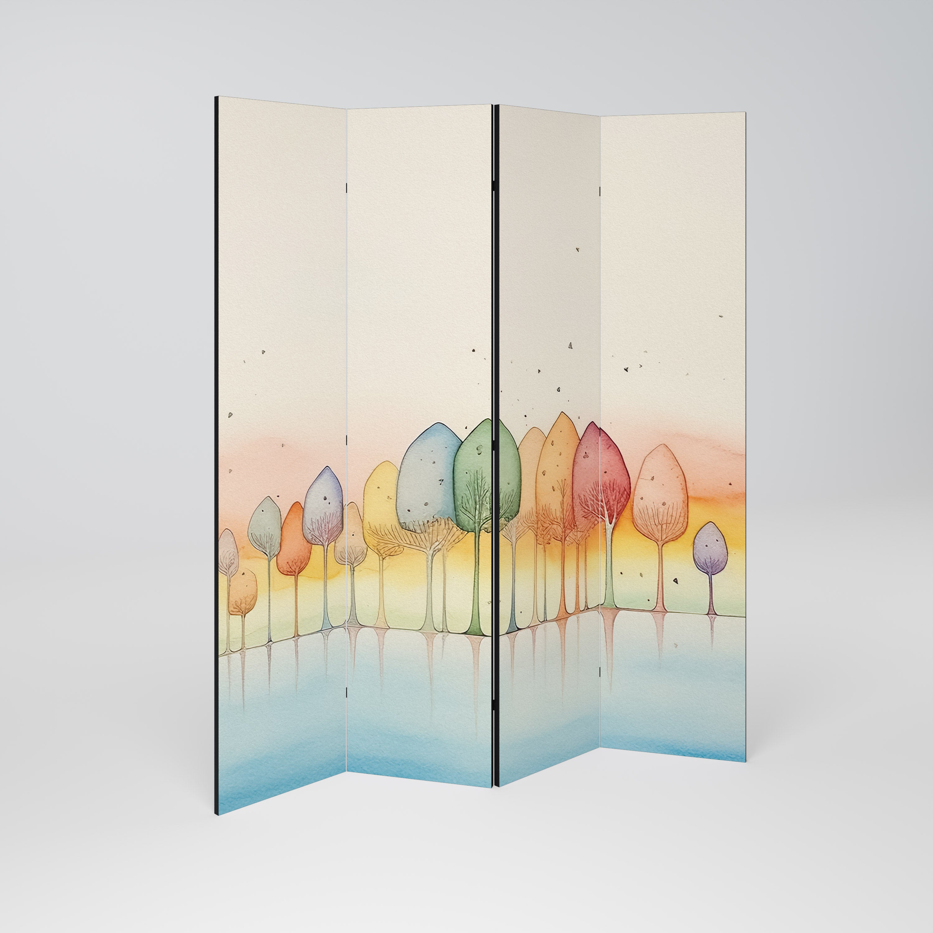 COLORFUL OASIS Decorative 4-Panel Room Divider
