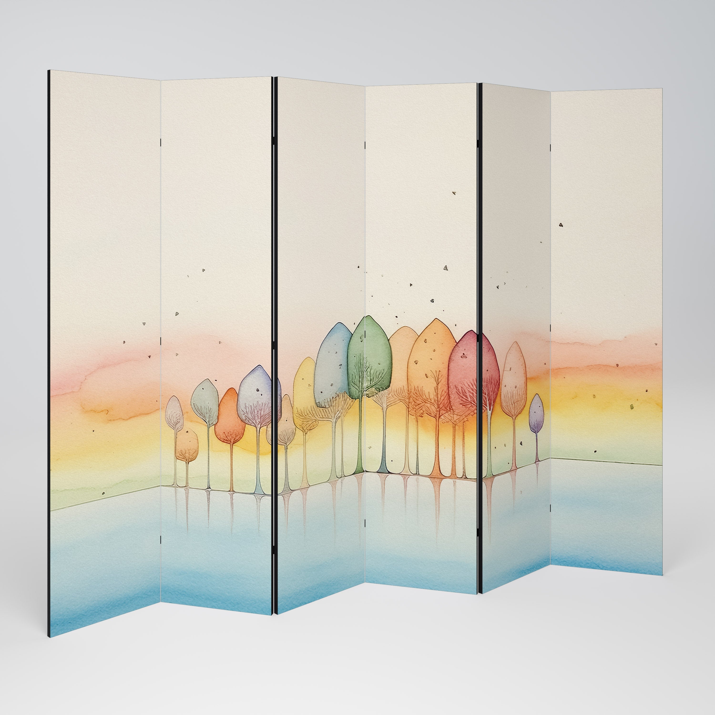 COLORFUL OASIS Decorative 6-Panel Room Divider