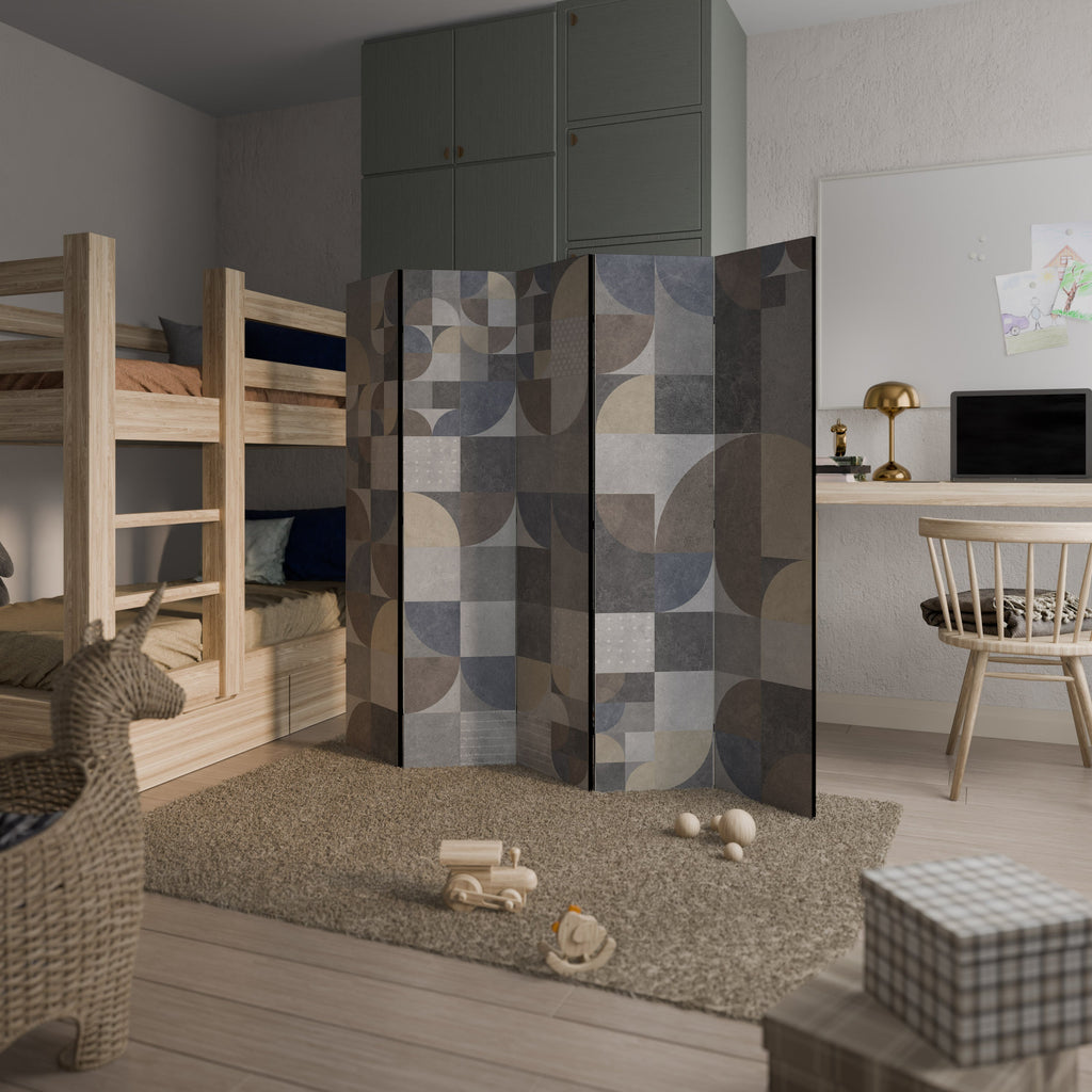 UN MORCEAU DE FORME Séparateur de pièce décoratif à 5 panneaux