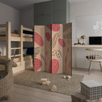 APRICOT FRENZY 4-Panel Room Divider