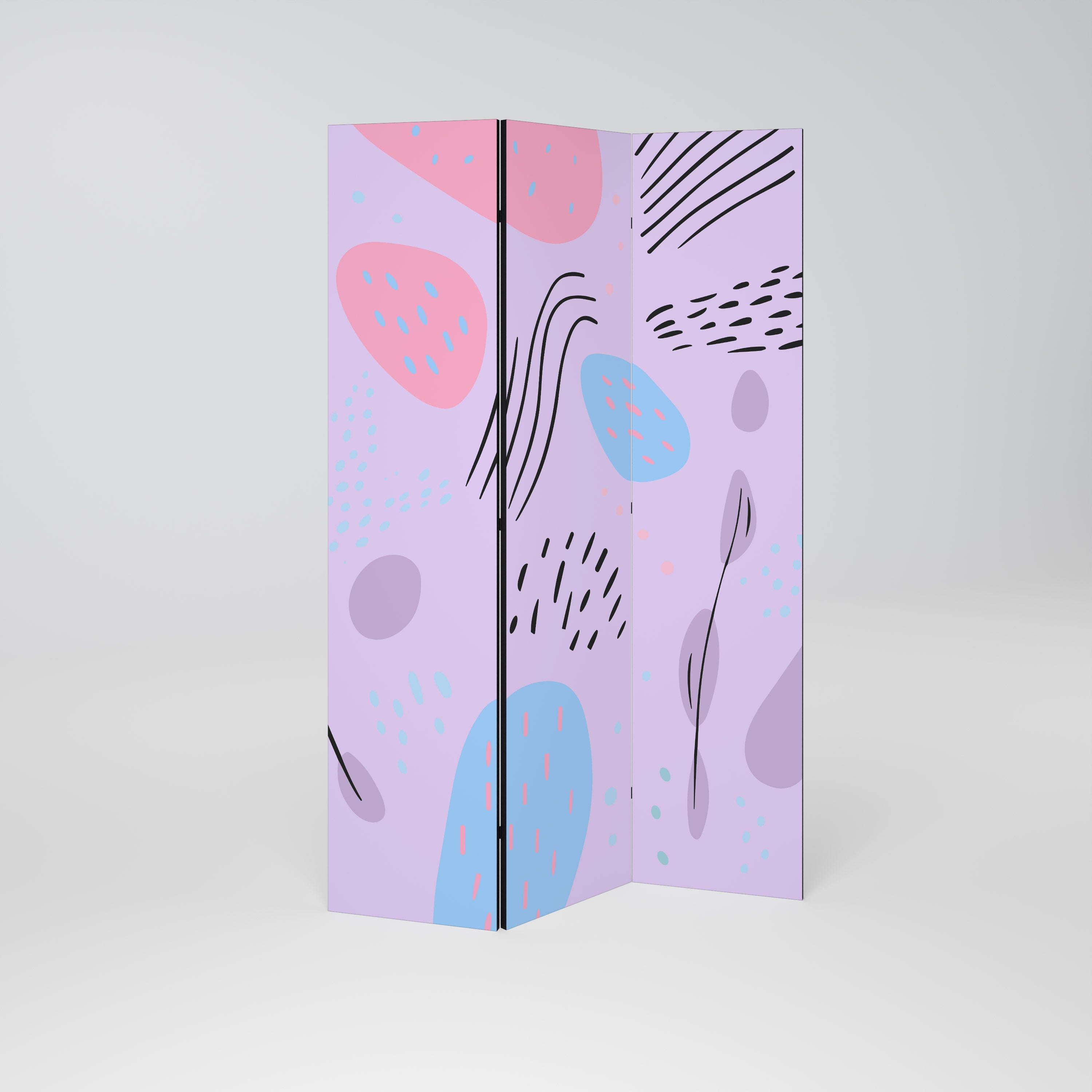 PINKY FRENZY 3-Panel Room Divider