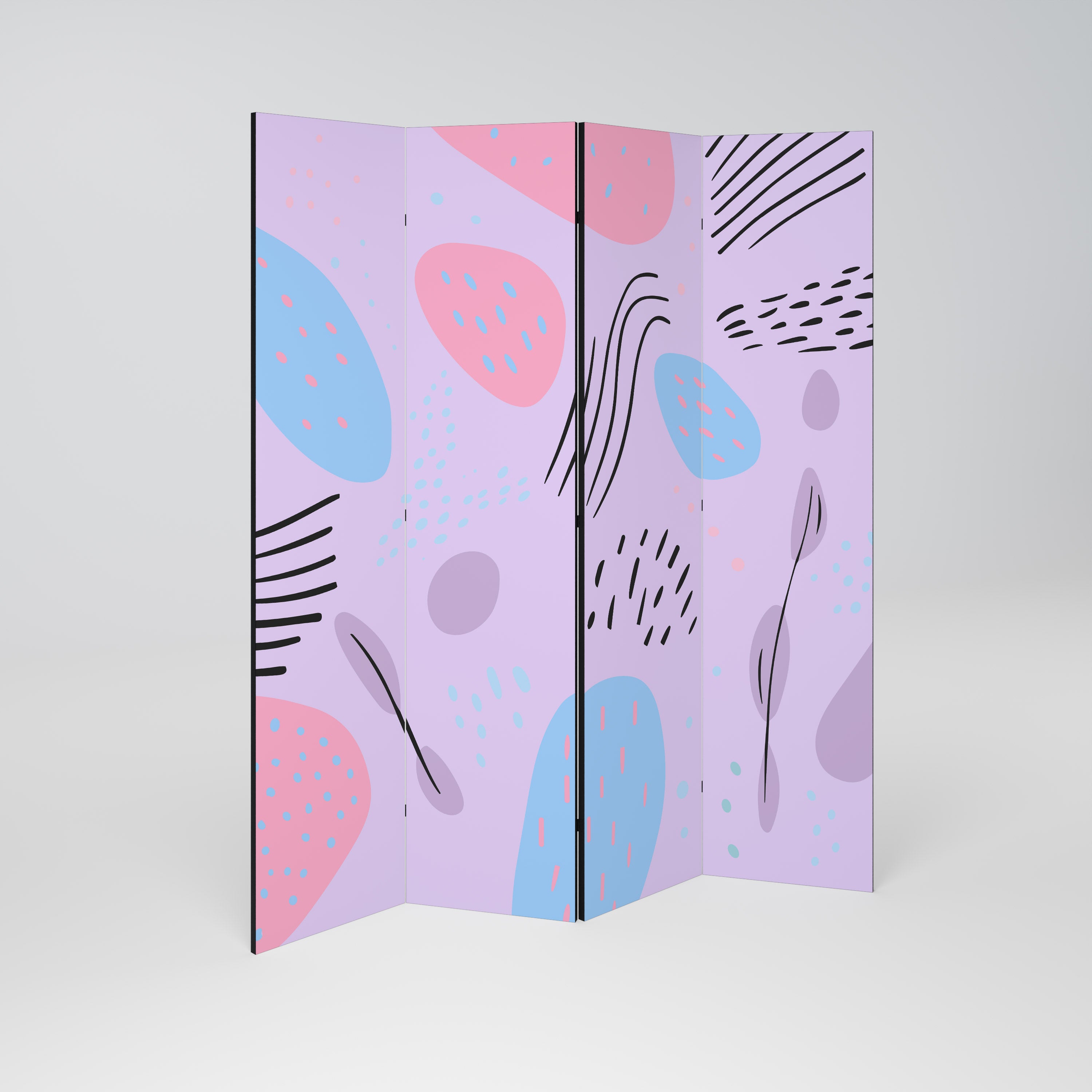 PINKY FRENZY 4-Panel Room Divider