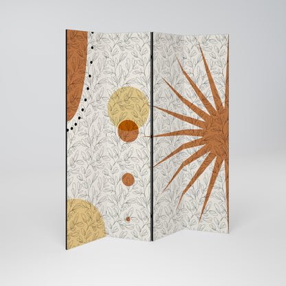 RAYS AND ROUNDELS 4-Panel Room Divider