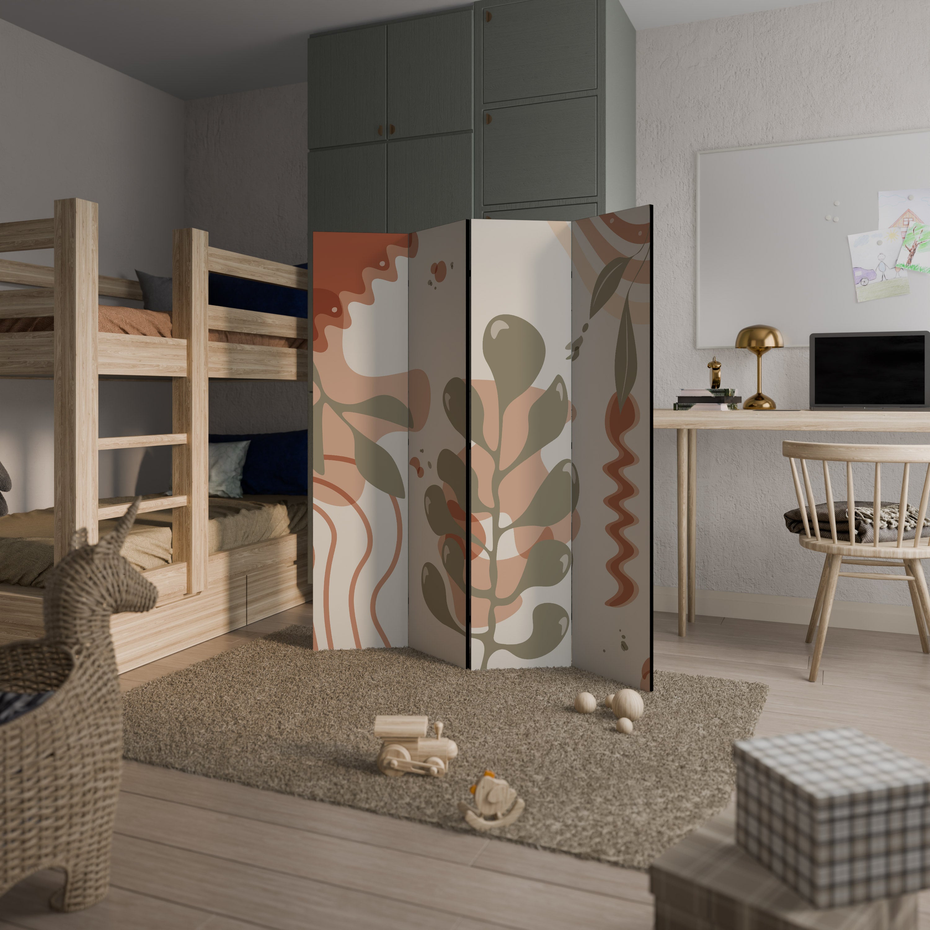 ARTISTRY AURA Decorative 4-Panel Room Divider