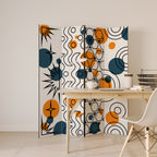 ABSTRACT SYMPHONY FLARE 4-Panel Room Divider