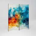 VIBRANT FACETS UNITE 4-Panel Room Divider