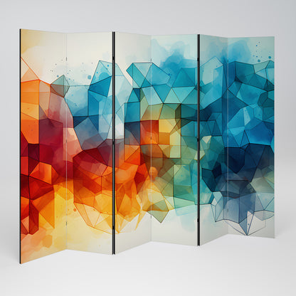 VIBRANT FACETS UNITE 6-Panel Room Divider