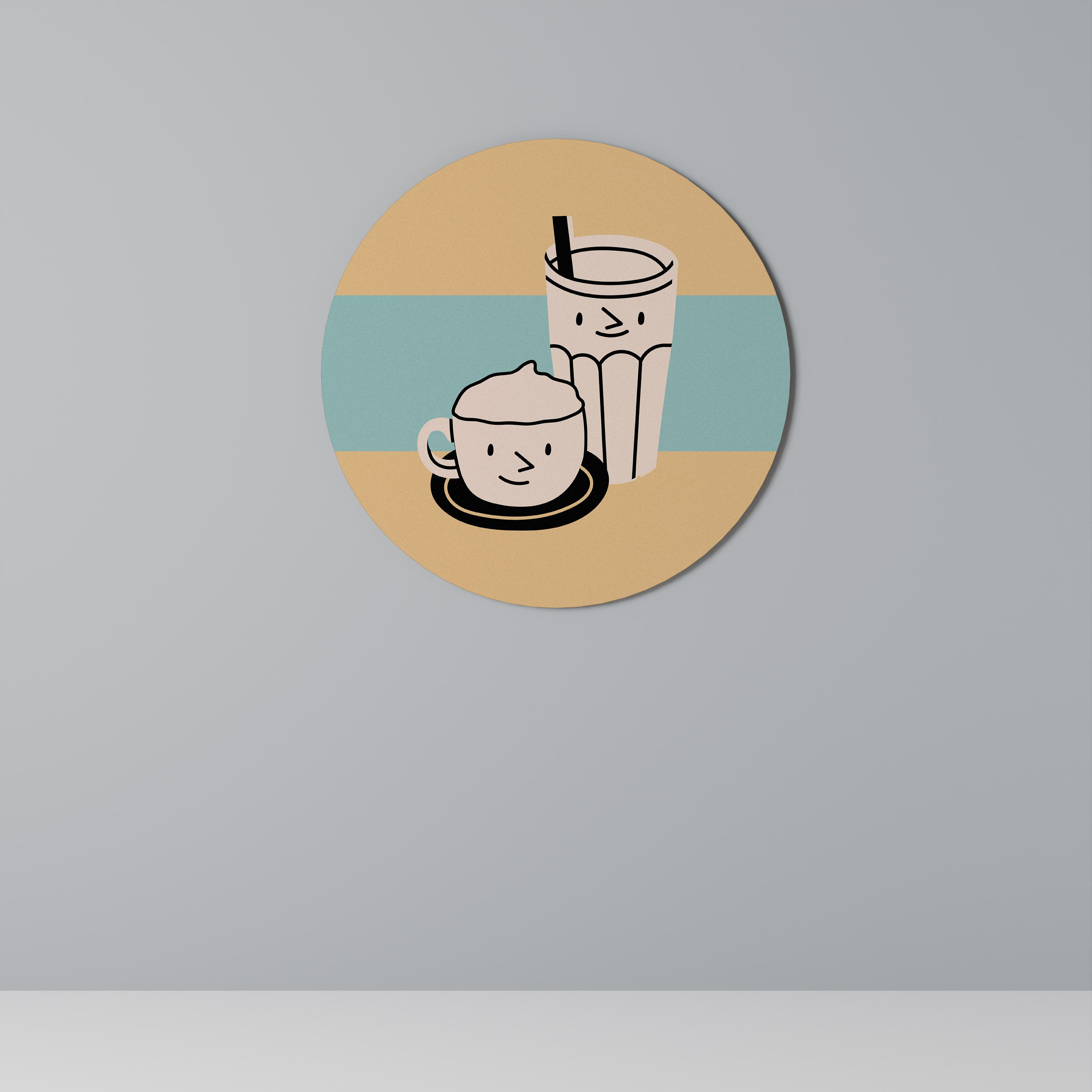 PLAISIRS DU CAFÉ Décoration murale ronde