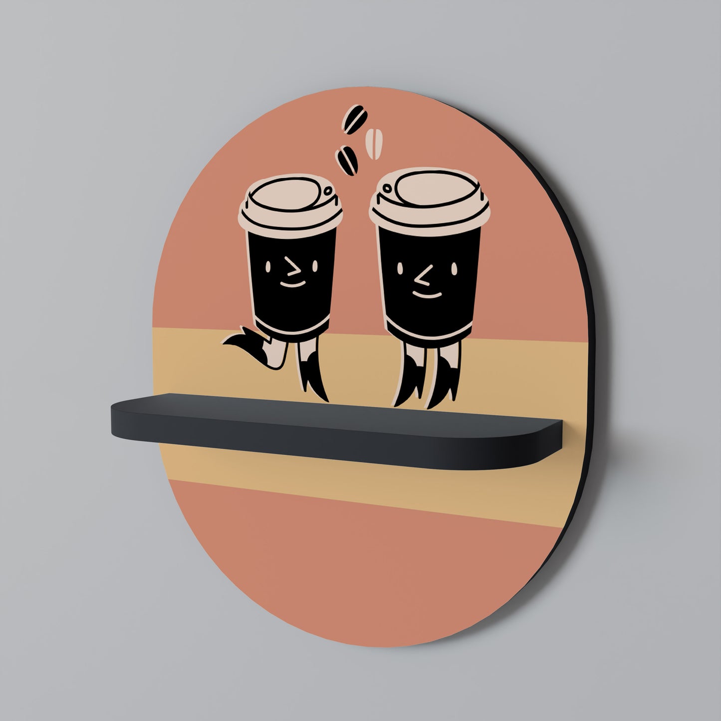 JOYFUL COFFEE Art Shelf