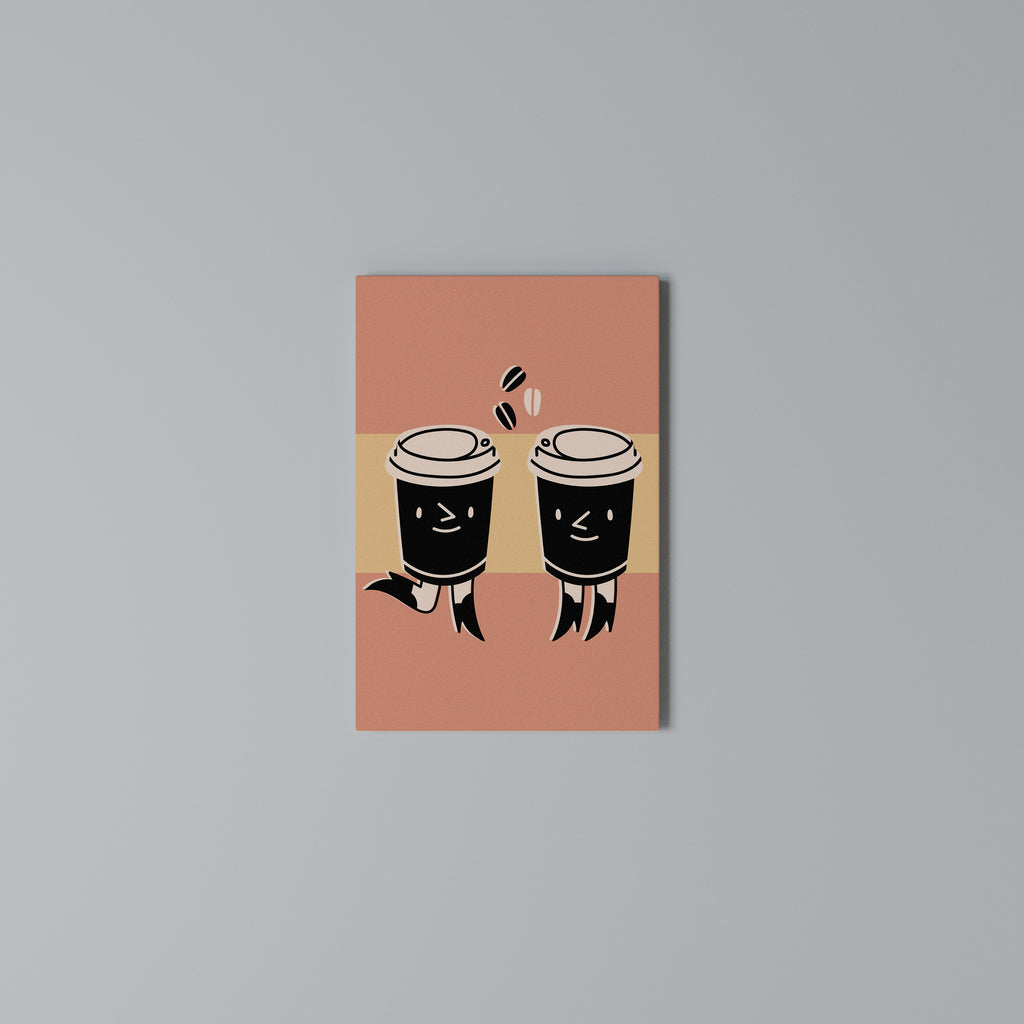 JOYFUL COFFEE Vertical Canvas Print