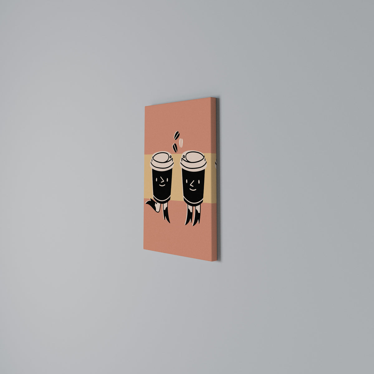 JOYFUL COFFEE Vertical Canvas Print