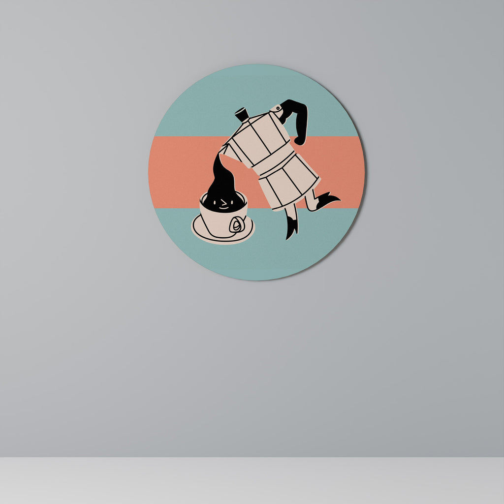 Décoration murale ronde POWER ESPRESSO